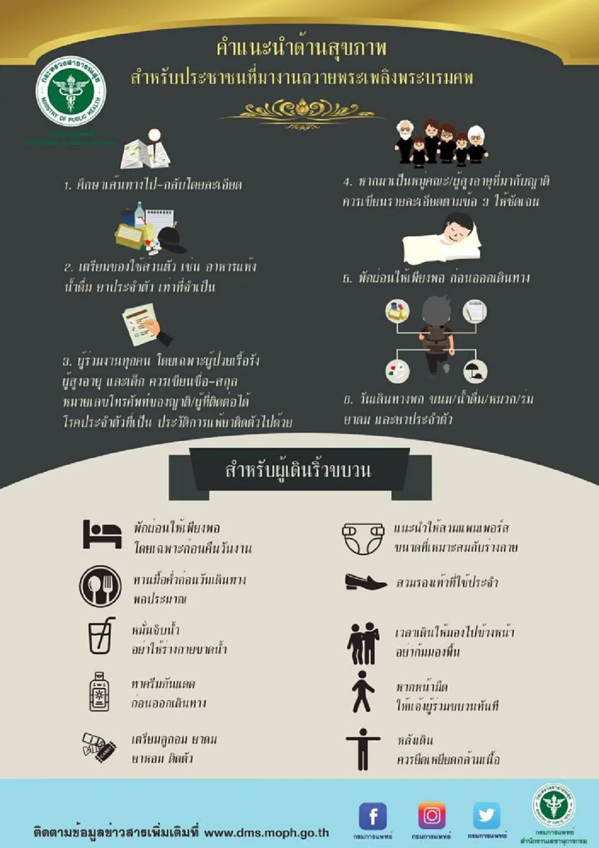 แชร์ต่อๆกัน! แพทย์ห่วงกลุ่มผู้สูงวัย มีโรคประจำตัว พร้อมบอกวิธีเตรียมตัวให้พร้อมก่อนเข้าร่วมพิธีถวายพระเพลิงพระบรมศพ ในหลวงรัชกาลที่ 9