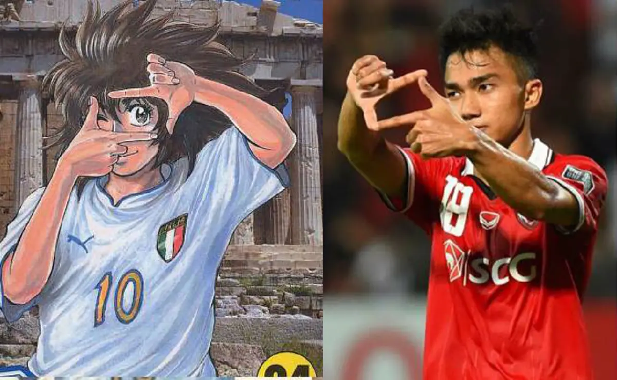 การ์ตูนญี่ปุ่นเรื่องโปรด !!  "เมสซี่เจ" เผยที่มาของท่าดีใจรูปเเบบใหม่ ...  ให้เเฟนบอลได้หายสงสัย ??  ( รายละเอียด)