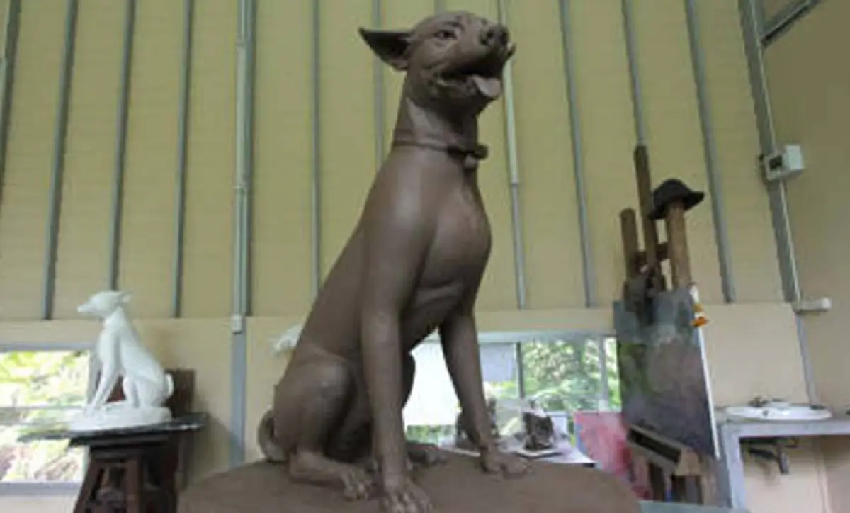 ถ่ายทอดความเศร้าโศก!! ประติมากรรมสุนัขทรงเลี้ยง "คุณทองแดง" เสร็จสมบูรณ์แล้ว 100% ประดับพระเมรุมาศ งานพระราชพิธีถวายพระเพลิงพระบรมศพ!!