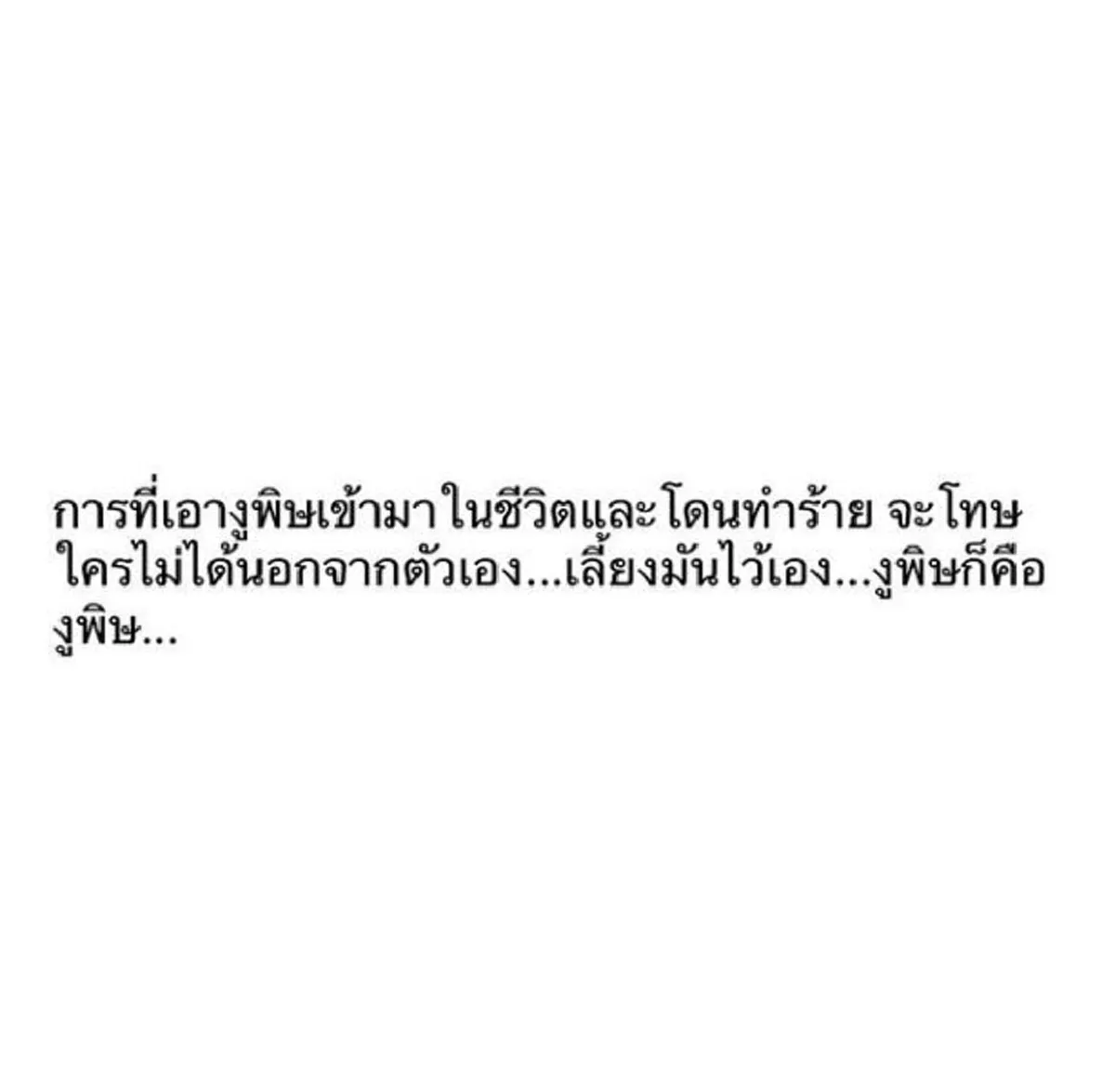 งูพิษก็คืองูพิษ....เดือดไอจีแตก "น้ำชา ชีรณัฐ" โพสต์ปริศนารับงูพิษเข้ามาในชีวิต ทั้งโกรธ ทั้งเกลียด!