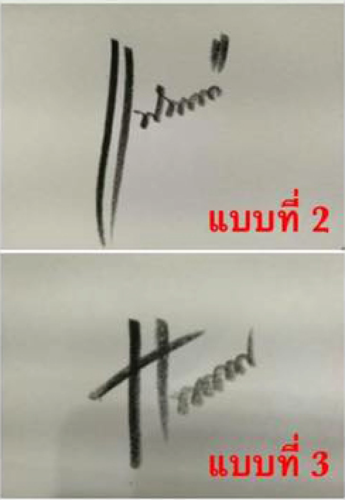 ลายเซ็นเเนะนำโดยซินแสเป็นหนึ่ง
