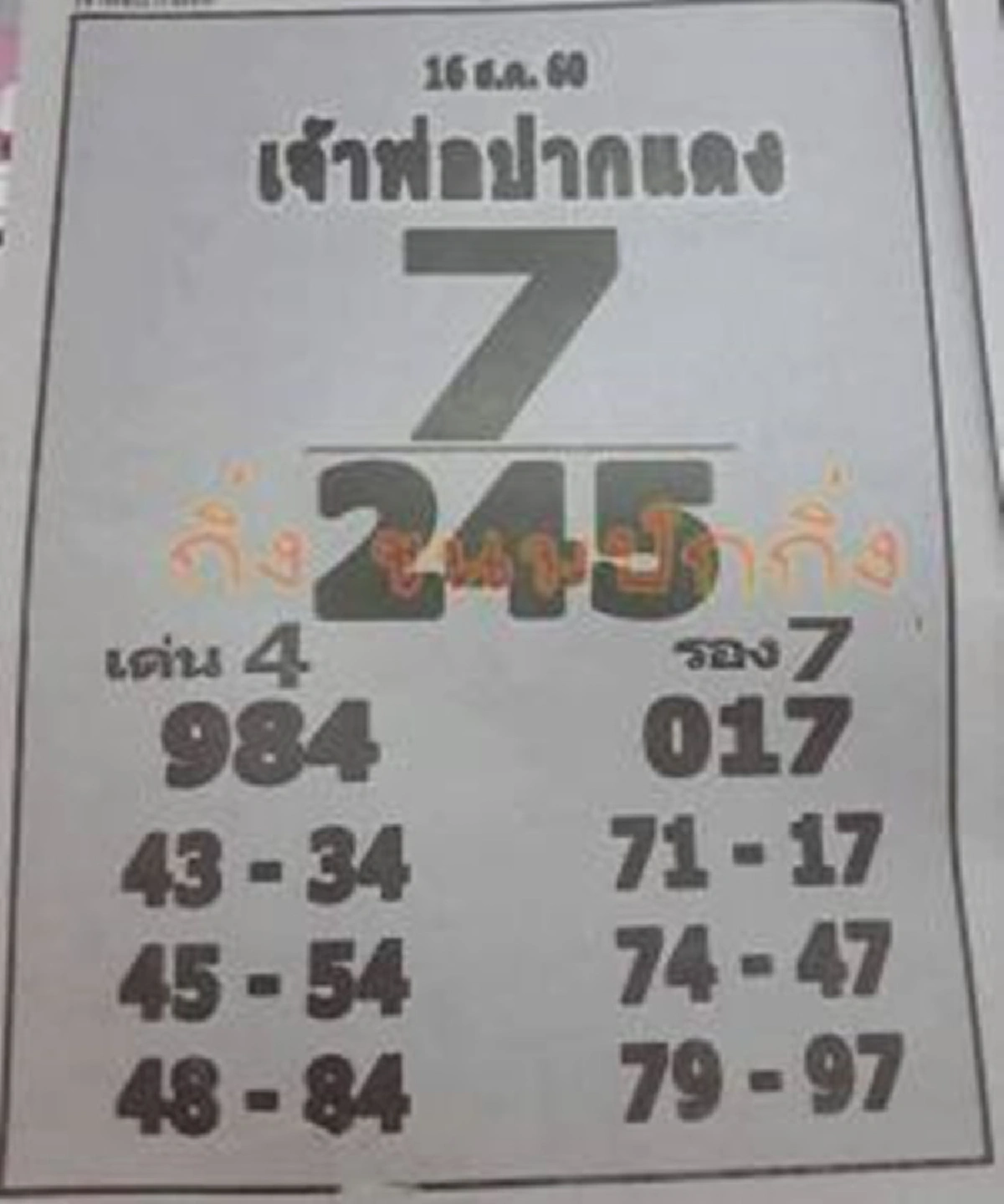 เลื่อนผ่านถือว่าพลาด!!! เลขเด็ด "หลวงพ่อปากแดง" งวด 16 ส.ค. นี้ คอหวยแห่ซื้อกันเกลี้ยงแผง