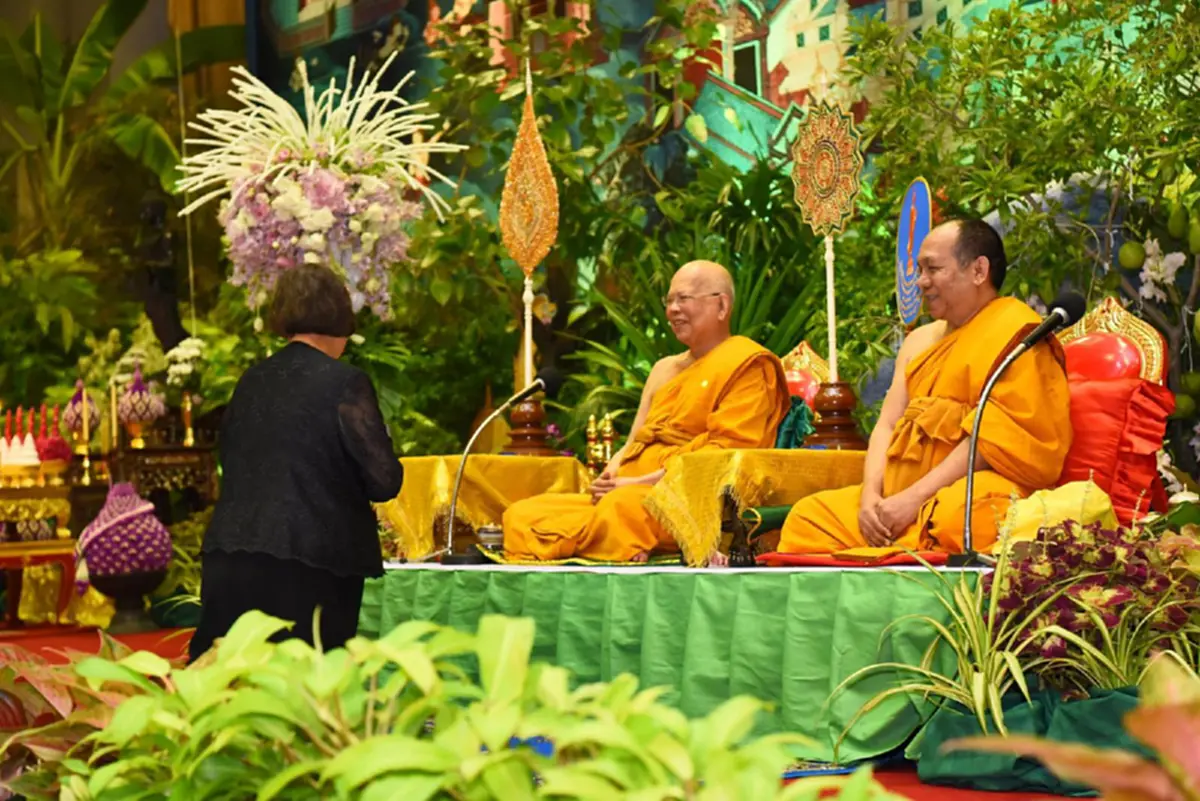 สมเด็จพระเทพฯ เสด็จพระราชดำเนินสดับพระธรรมเทศนามหาชาติ และทรงเป็นประธานกัณฑ์เทศน์มหาชาติเวสสันดรชาดก กัณฑ์ทานกัณฑ์ ๒๐๙ พระคาถา