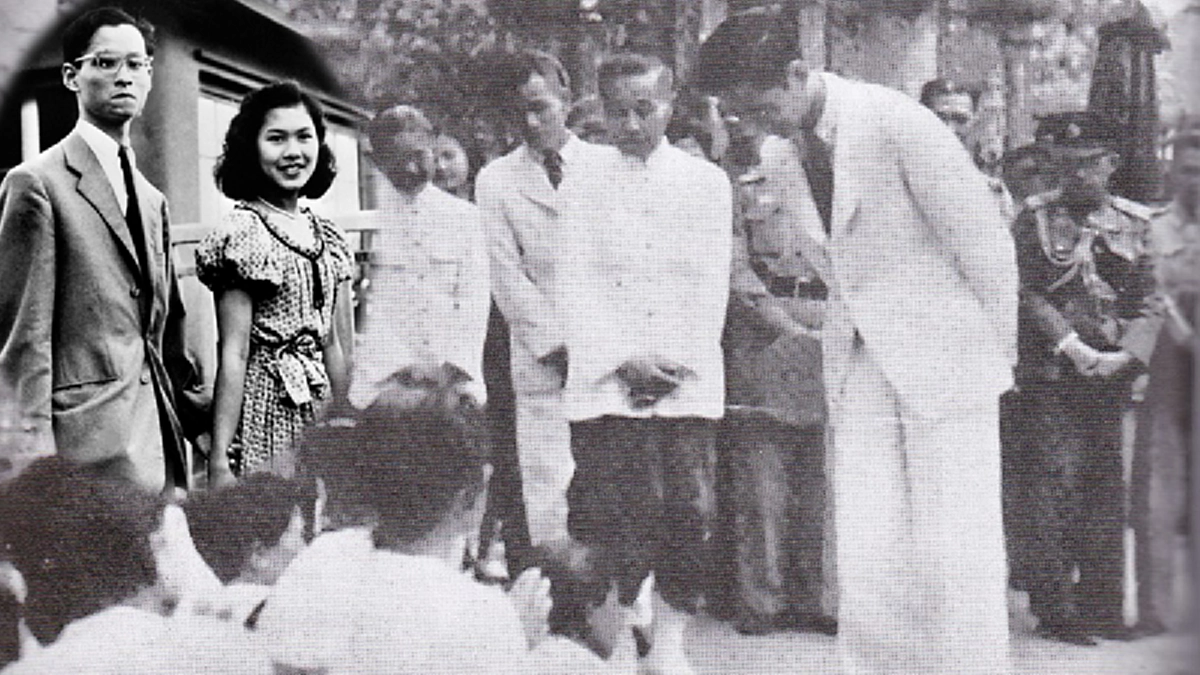 คิดถึงวันนี้ในอดีต วันที่พระบาทสมเด็จพระเจ้าอยู่หัวภูมิพลอดุลยเดช ทรงนิวัตประเทศไทยครั้งที่ ๒ พร้อมพระคู่หมั้น(พระยศในขณะนั้น)