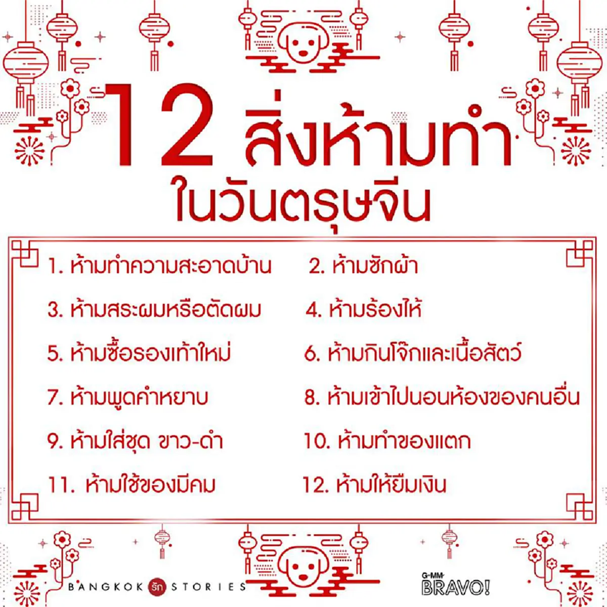 บอกบุญกันถ้วนหน้า!! 12 สิ่ง ห้ามทำเด็ดขาดในวันตรุษจีน ระวังโชคลาภหายจะเจอแต่ความอัปมงคล เตือนแล้วนะ...เช็คด่วนๆ!???