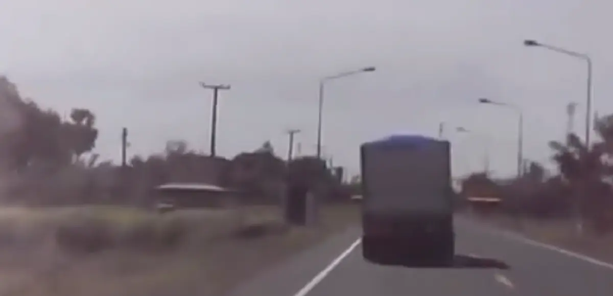 เกือบไปเเล้วจริงๆ!! รถบรรทุกกำลังวิ่งอยู่บนถนนดีดี จู่ๆ &quot;ลูกควาย&quot; จะวิ่งตัดหน้ารถ สิบล้อตัดสินใจเด็ดขาดทันที พีคหัวใจ!! (ชมคลิป)