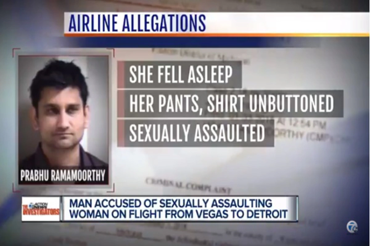 ไอ้หื่นสะท้านฟ้า!! หนุ่มลวนลามควักสาวบนเครื่องบิน ขณะที่เมียนั่งข้างๆให้การช่วยสามี บอกแค่ปลดกระดุมเสื้อเฉยๆ