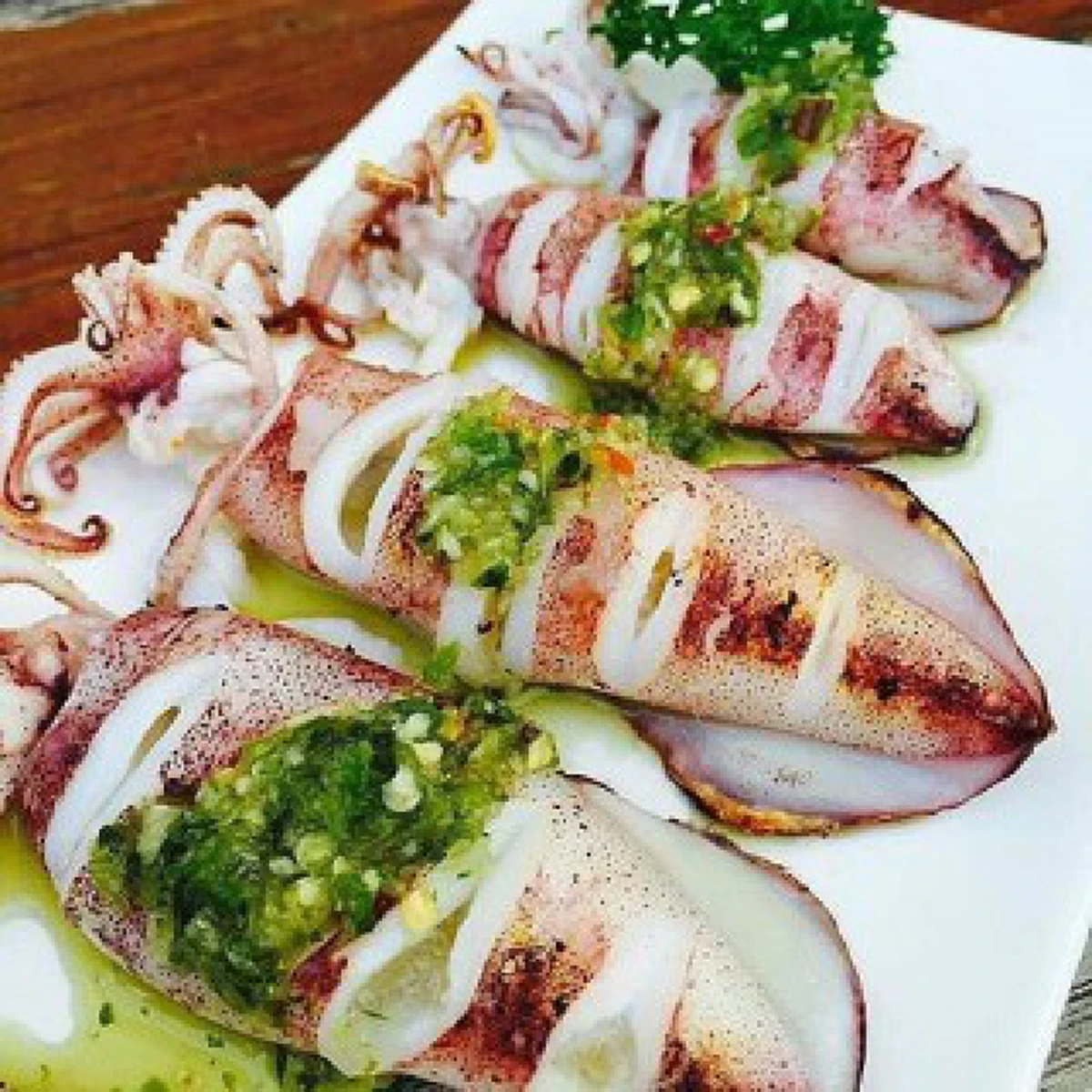 ปลาหมึกย่าง