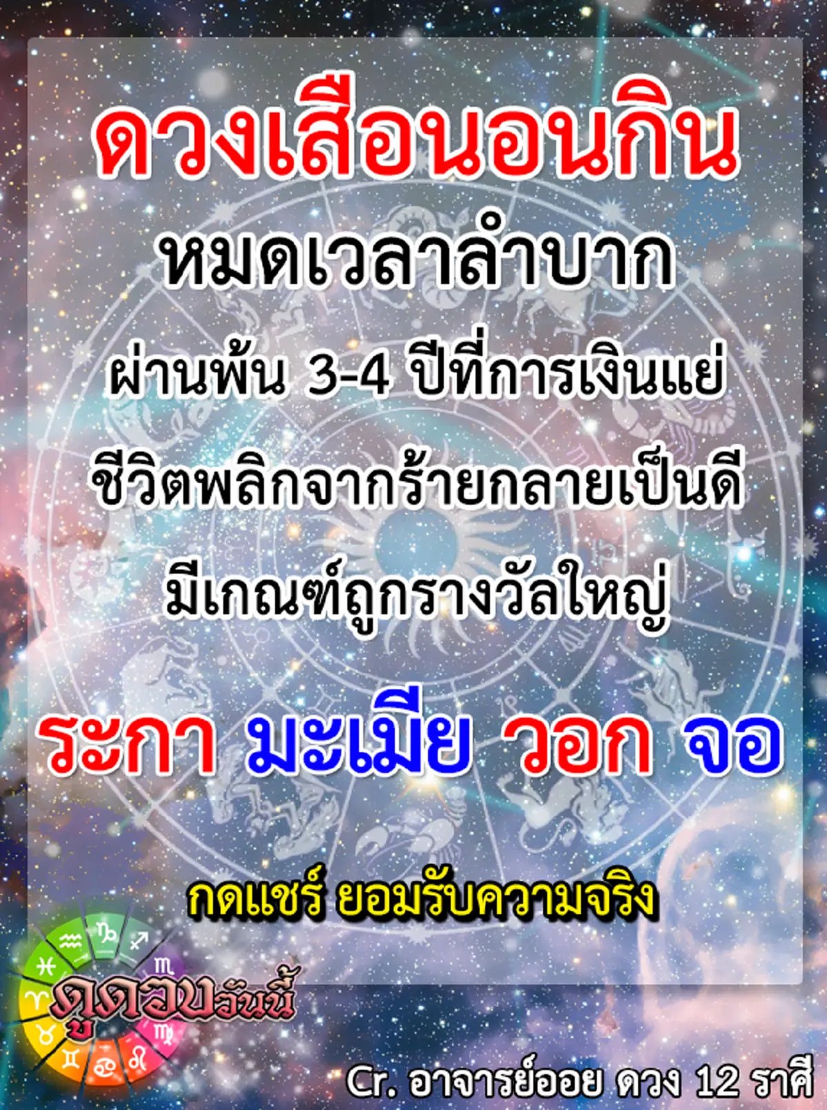 ปีนักษัตร ระกา มะเมีย วอก จอ หมดเวลาลำบาก ดวงเสือนอนกิน ชีวิตพลิกจากร้ายกลายเป็นดี มีเกณฑ์ถูกรางวัลใหญ่