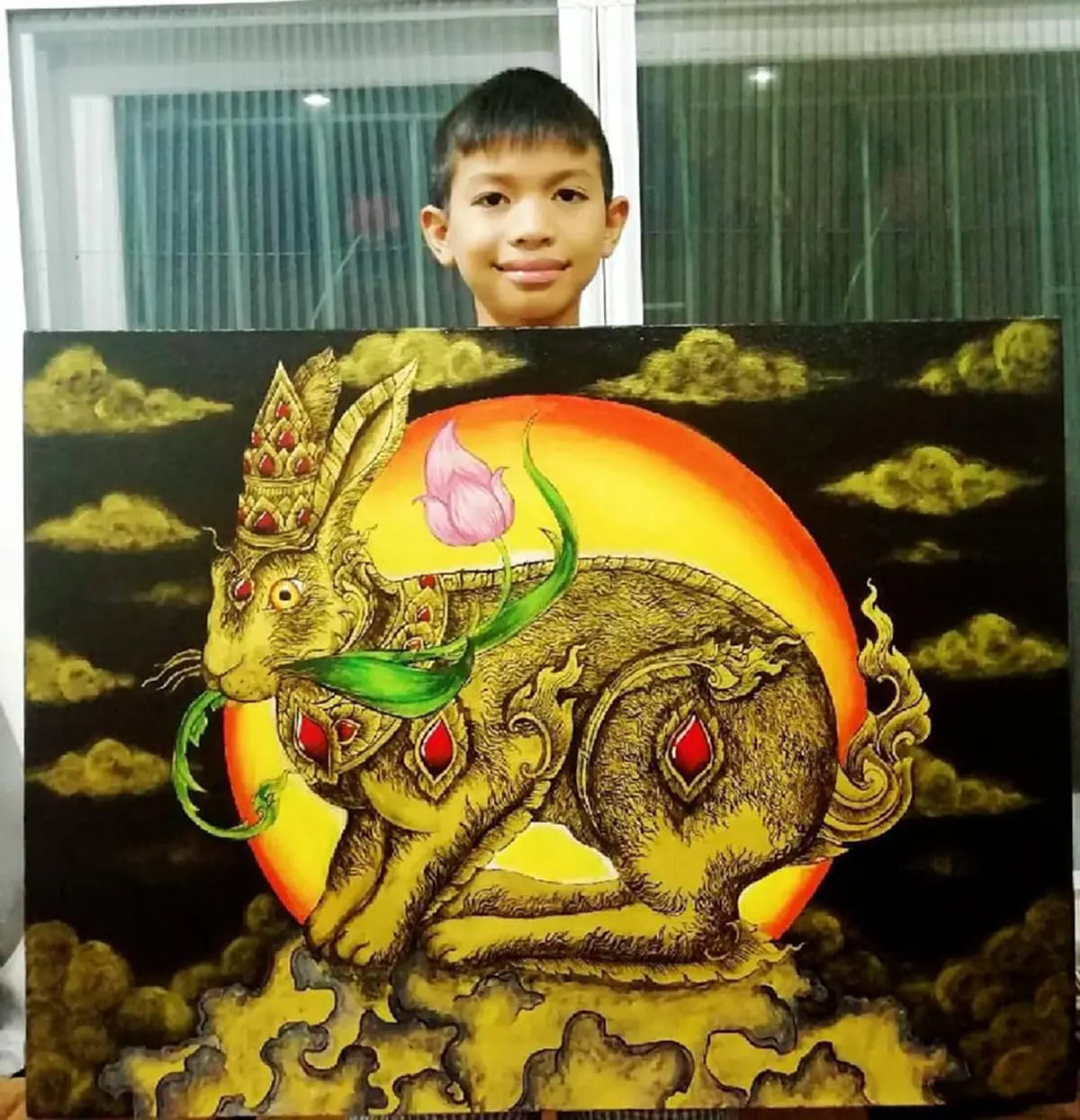 "น้องอามานี่" หนุ่มน้อยวัย 12 ความสามารถเกินตัว สร้างผลงานศิลปะสวยจนผู้ใหญ่ต้องยอมรับ(คลิป)