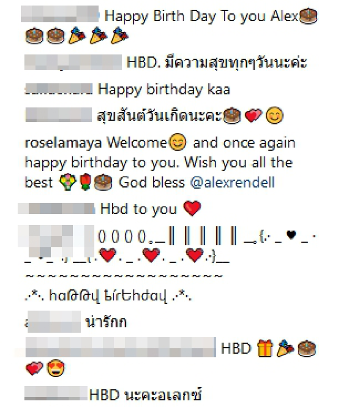 "เต้ย จรินทร์พร" อวยพรวันเกิด "อเล็กซ์ เรนเดลล์" ผ่าน IG ถึงสถานะจะเปลี่ยนไป แต่มิตรภาพดีๆ ยังคงอยู่ #พี่อเล็กซ์ที่น่ารัก