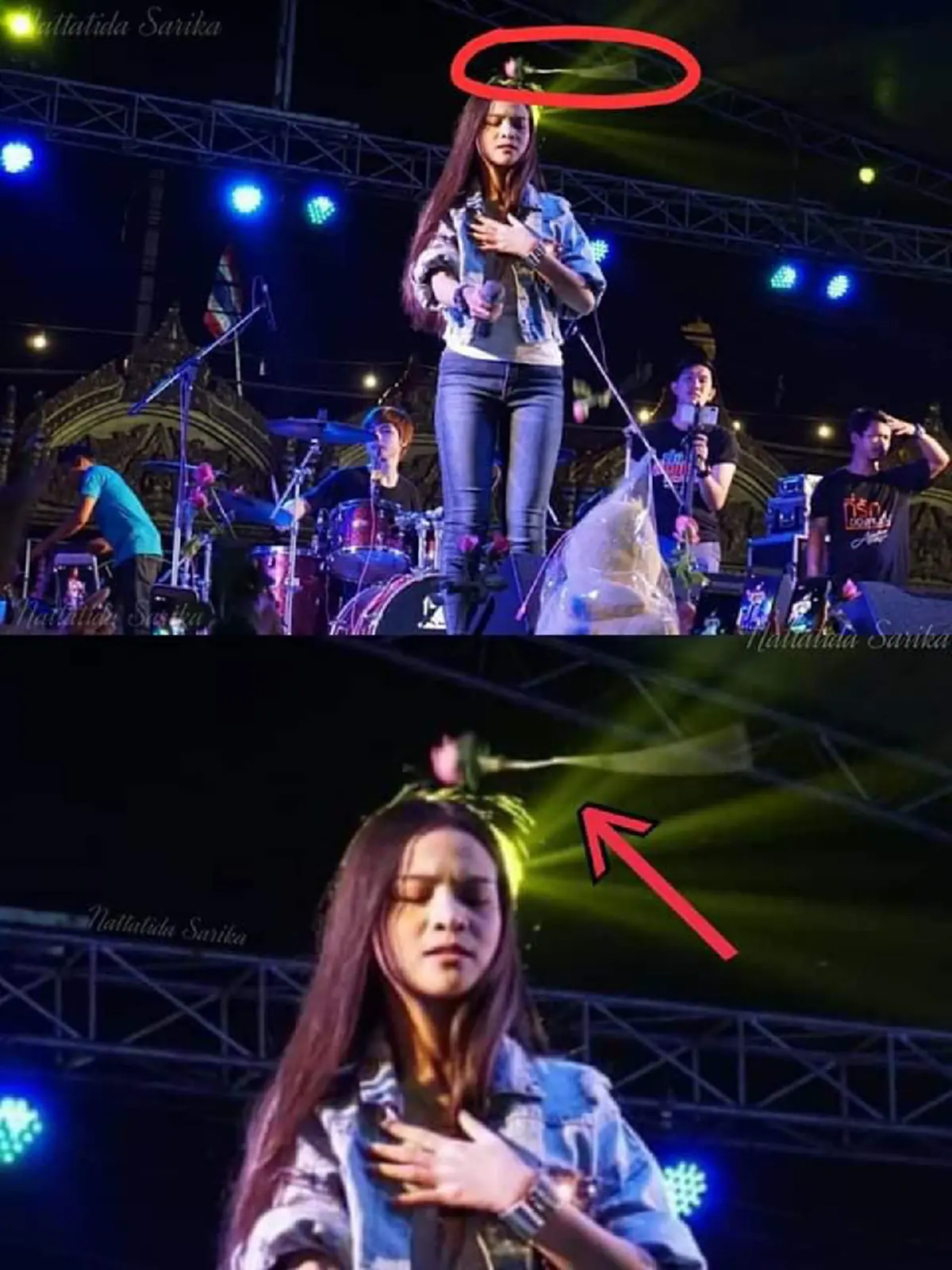 เปิดคลิป \"อาม ชุติมา\" โดนหนุ่มปาดอกไม้ใส่หน้า แฟนเพลงรับไม่ได้โห่ไล่ผู้ชายใจหมา