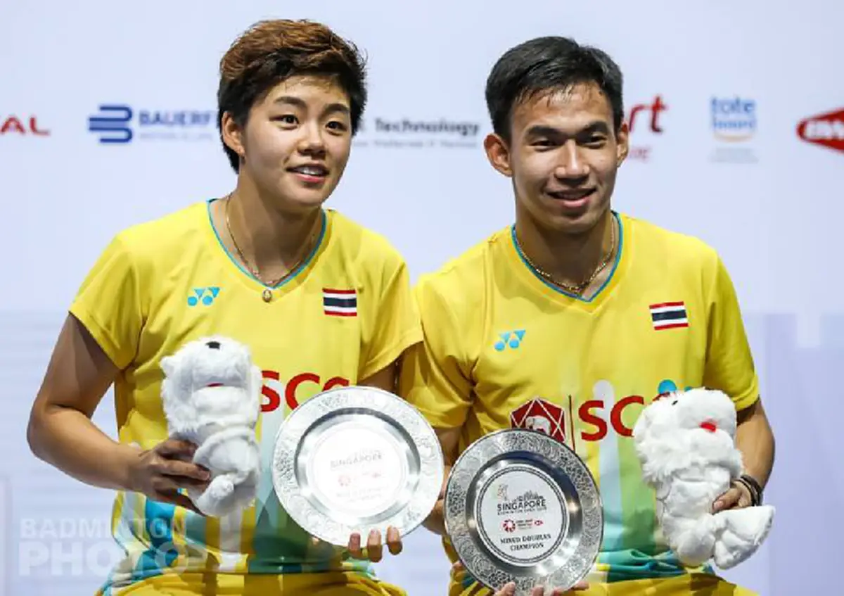 ชมฟอร์มสุดยอด บาส-ปอป้อ คว้าแชมป์แบดคู่ผสม สิงคโปร์โอเพ่น 2019