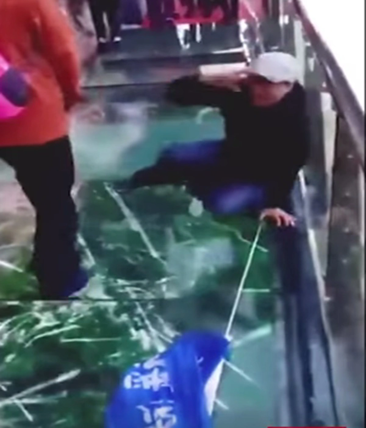 คนแห่ดูเป็นล้าน!!! วิจารณ์สนั่นโซเชียล ไกด์หนุ่มพาลูกทัวร์ชมวิวสะพานริมหน้าผา ก่อนเหยียบพื้นกระจกร้าวแตก ทำเอาหัวใจแทบวาย (คลิป)