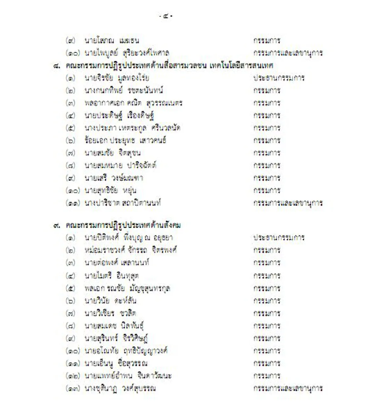 ประยุทธ์ทำคลอด “คกก.ปฏิรูปประเทศ”  11 ด้าน  แจกทุกก๊วนให้ทุกกลุ่ม  คนดังมาครบ “ปานเทพ บวรศักดิ์ ประสาร เอนก ” ขอเวลา 8 เดือนเสนอแนวทางปฏิรูป