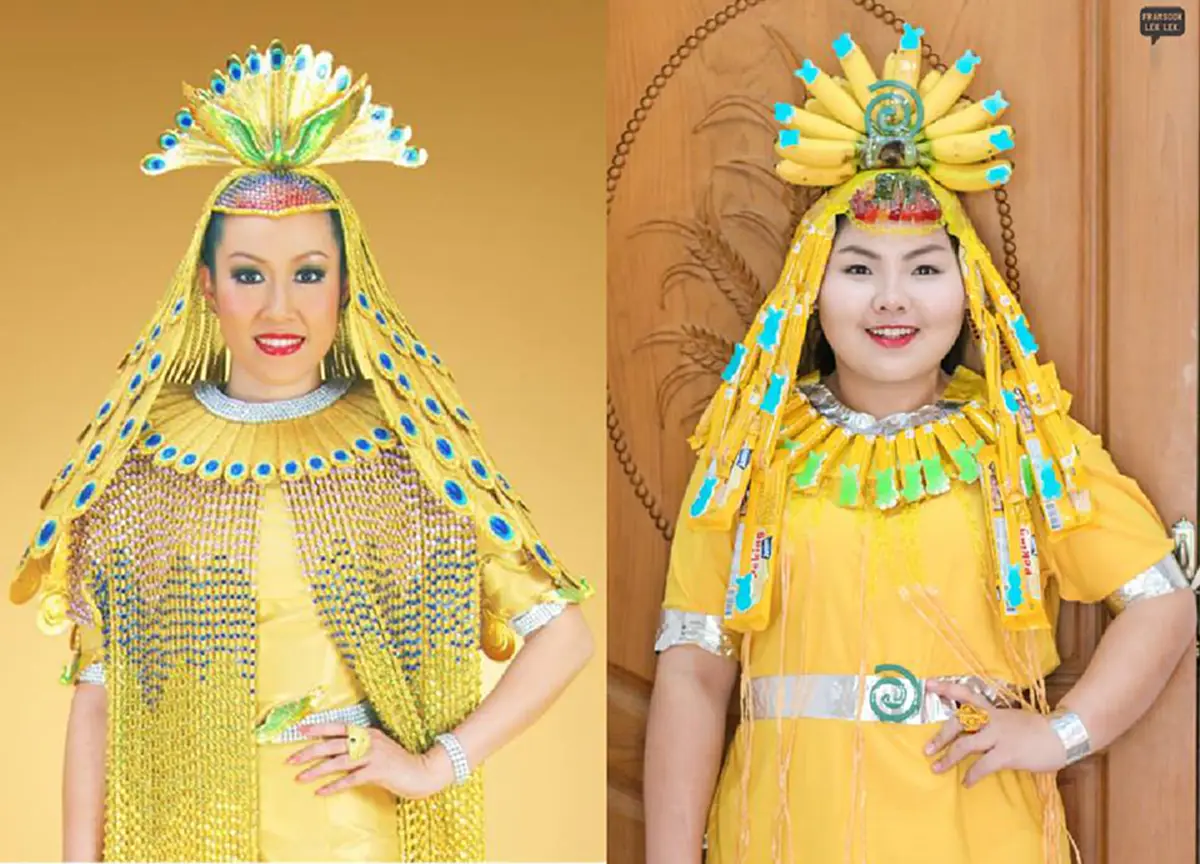 สูงสุดคืนสู่ไขมัน!!?? วัดกันไปเลย "น้องทราย" จัดชุดใหญ่ "ชุดนกยูง" งานนี้ไม่มีเครื่องประดับ มีแต่ของกิน!!(ชมภาพ)