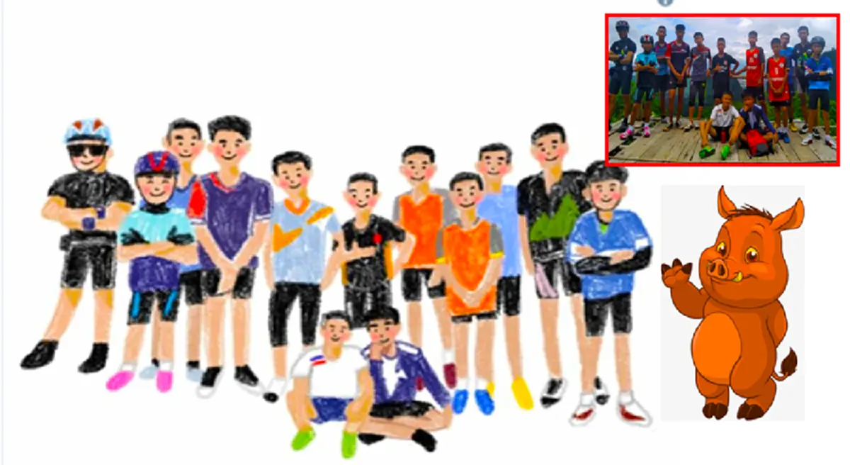 #ชาวเน็ตแห่แชร์ภาพ!! การ์ตูนสะท้อน ปฏิบัติการกู้ชีวิต "พาหมูป่ากลับบ้าน" ของเจ้าหน้าที่ทั้งหมด เห็นแล้วรู้เลย "หนึ่งภาพล้านความหมาย" !!