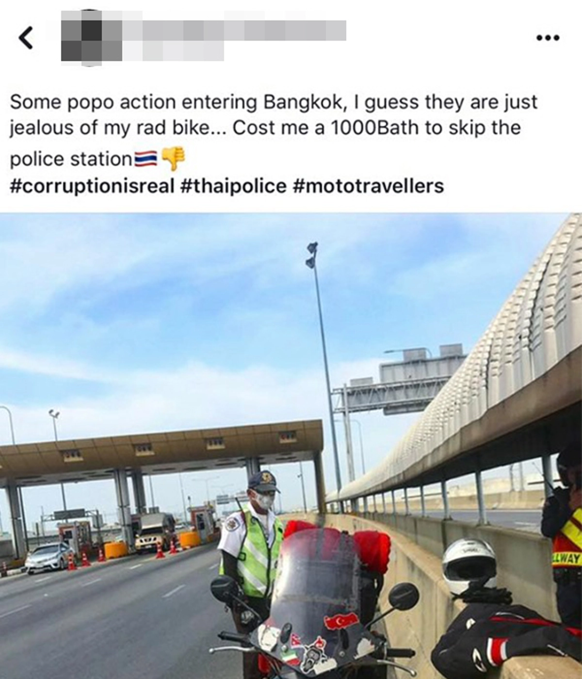 ฝรั่งมีเงิบ ออกเดินทางรอบโลก ถึงเมืองไทยโวยยับ! ขึ้นทางด่วนโดนจับ เสียค่าปรับไม่ต้องไปโรงพัก?