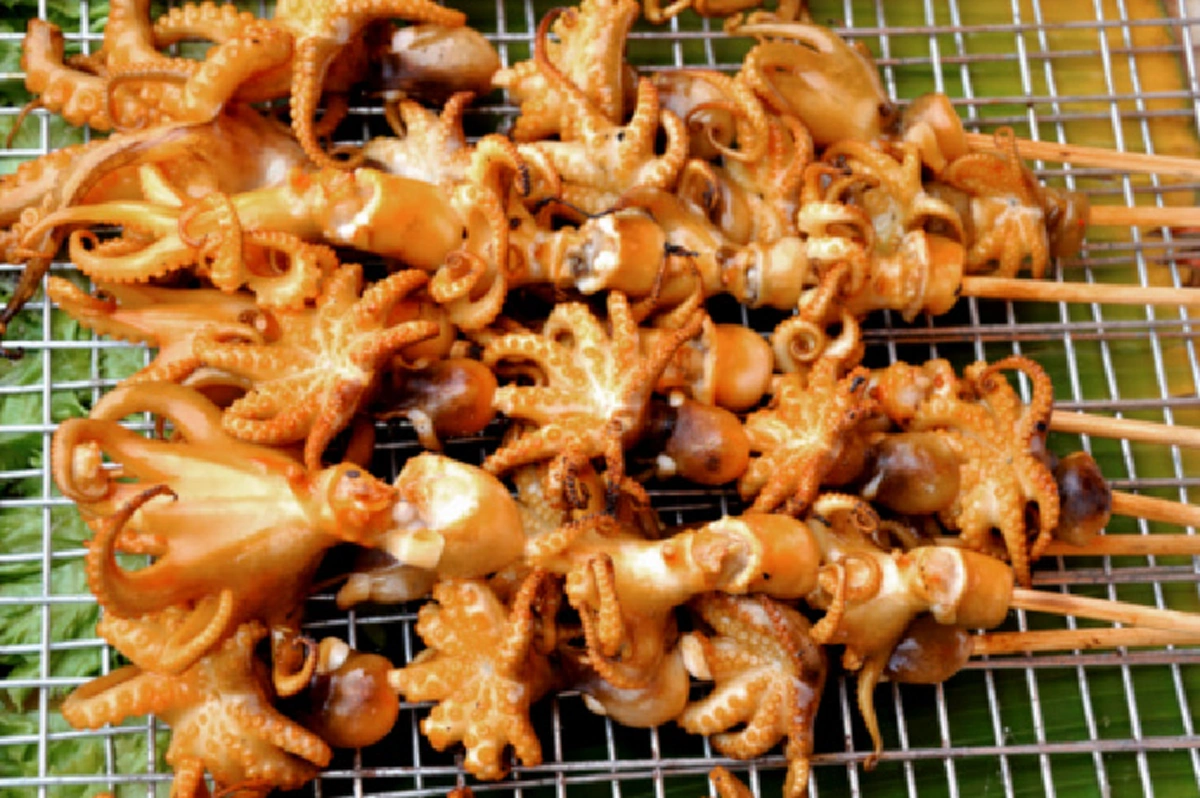 ปลาหมึกย่าง