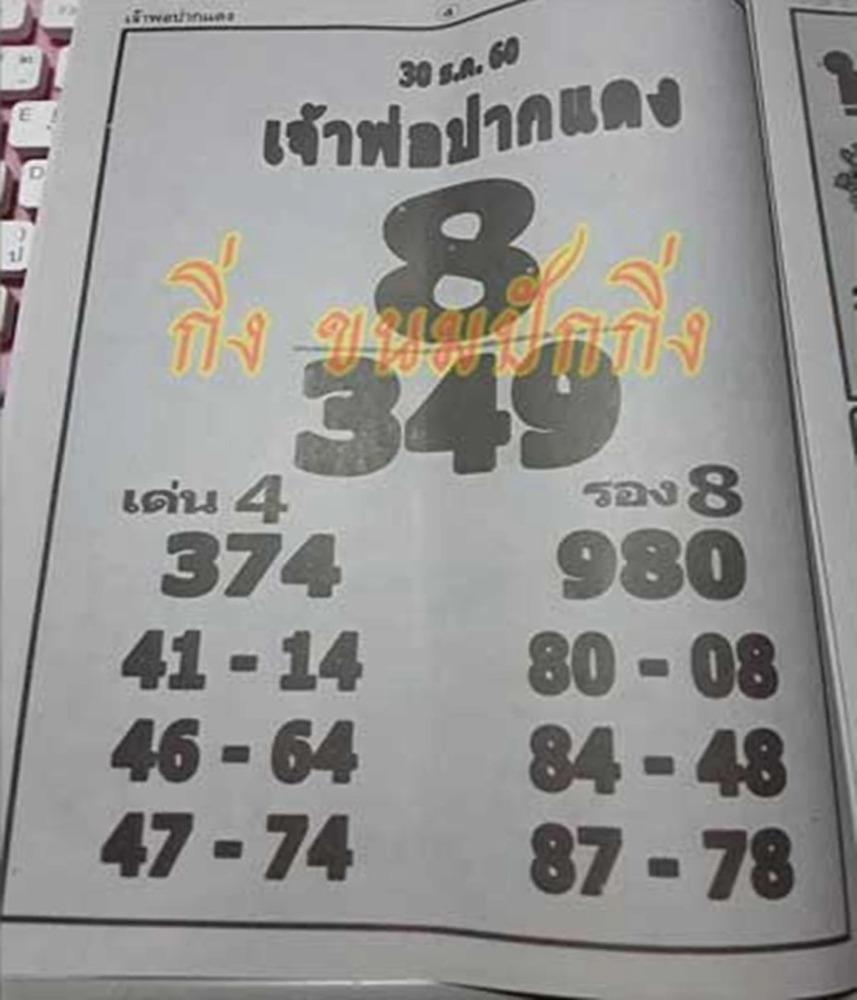เลื่อนผ่านถือว่าพลาด!!! เลขเด็ด "หลวงพ่อปากแดง" งวดวันที่ 30 ธันวาคม 2560 คอหวยแห่ซื้อกันแผงแทบพัง