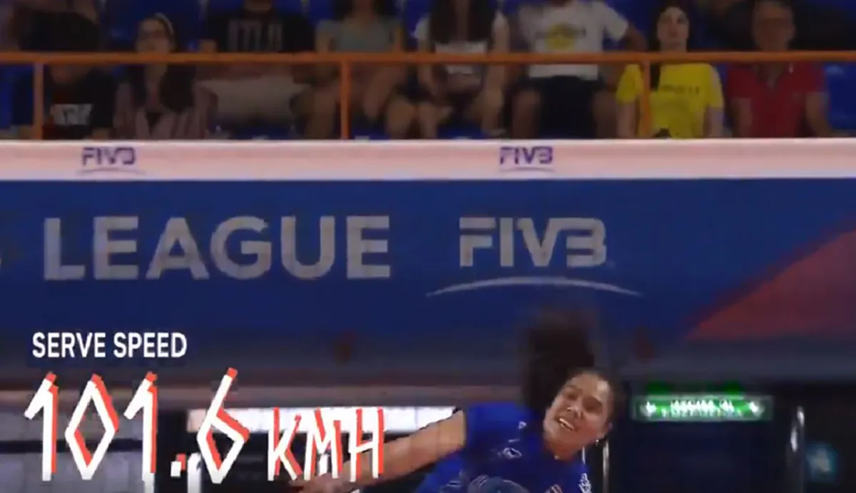 หนักจริง..มองเเทบไม่ทัน?!! "อรอุมา"จัดให้ เสิร์ฟเอซ2ลูกซ้อน..สุดปัง!!สะเทือนปฐพี ทำสาว"บราซิล"ได้เเต่ยืนมองอึ้งทั้งทีม!!ความเร็วสุดโหด(คลิป)