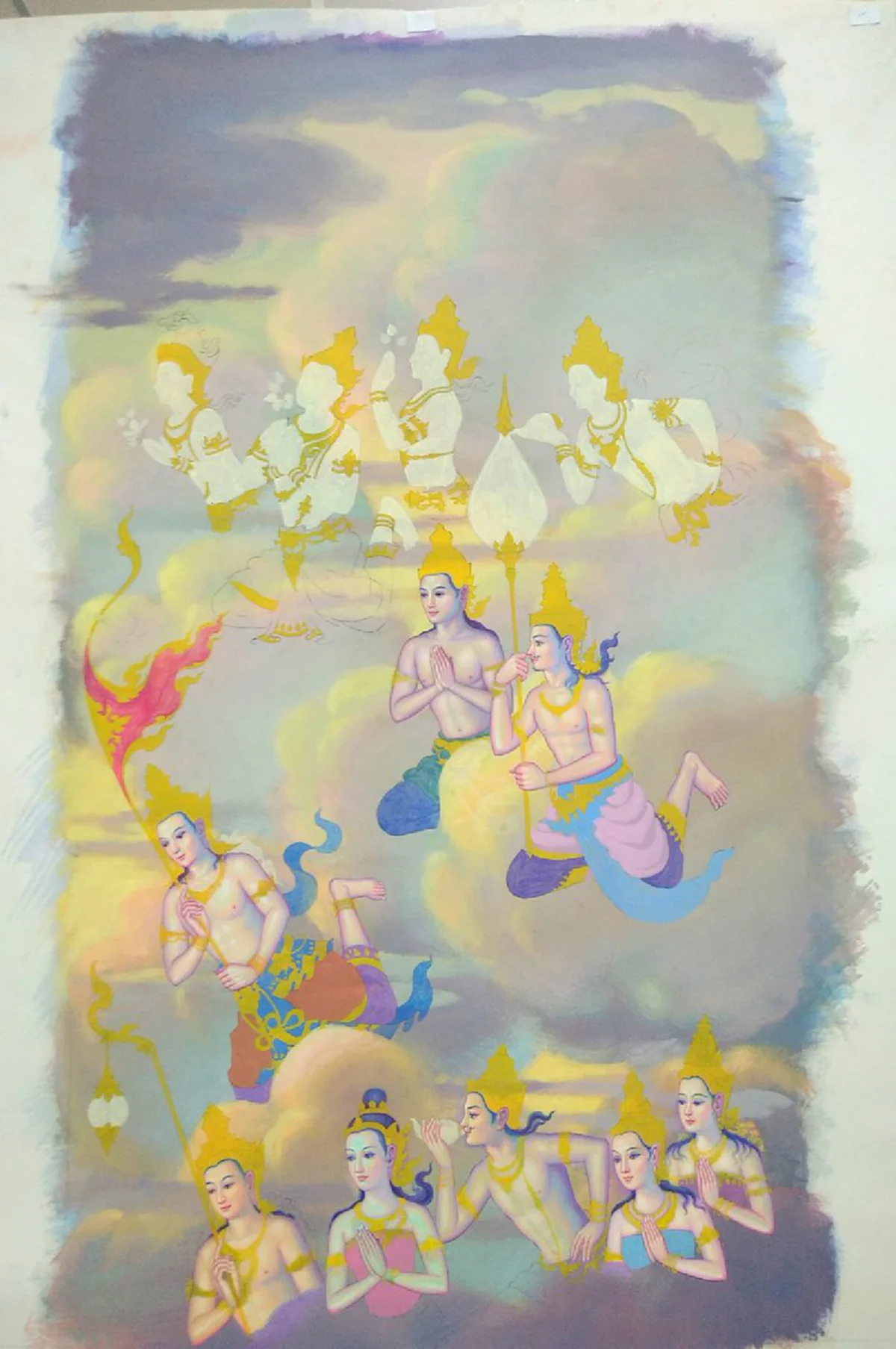 ถ่ายทอดจากความจงรักภักดี!! ศาสตร์ของพระราชา.."จิตรกรรมฉากบังเพลิง " จรดภาพวาดจาก "องค์พระนารายณ์อวตาร" สู่ "โครงการพระราชดำริของในหลวง ร.๙"