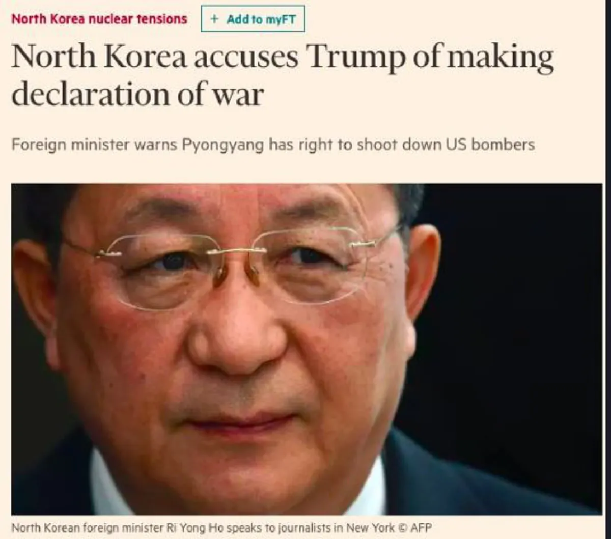 ก็แค่เด็กอนุบาลทะเลาะกัน!!หมายถึงอะไร?คำเหน็บแนมรมว.ต่างประเทศรัสเซีย ย้อนข่าวใหญ่เกาหลีเหนืออ้างมะกันประกาศสงคราม กร้าวขู่ยิงเครื่องบินUSA!