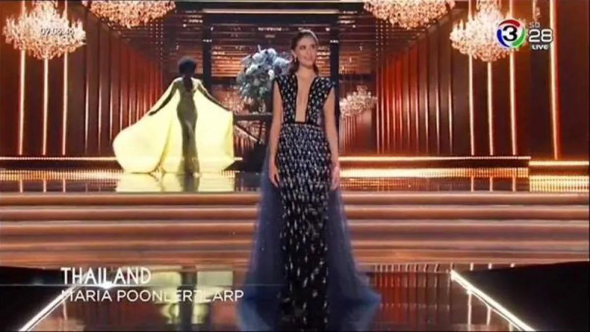 สังเกตกันหรือเปล่า ชุดราตรี ที่มารีญาใส่เดินโชว์รอบตัดสิน มีอะไรหายไป