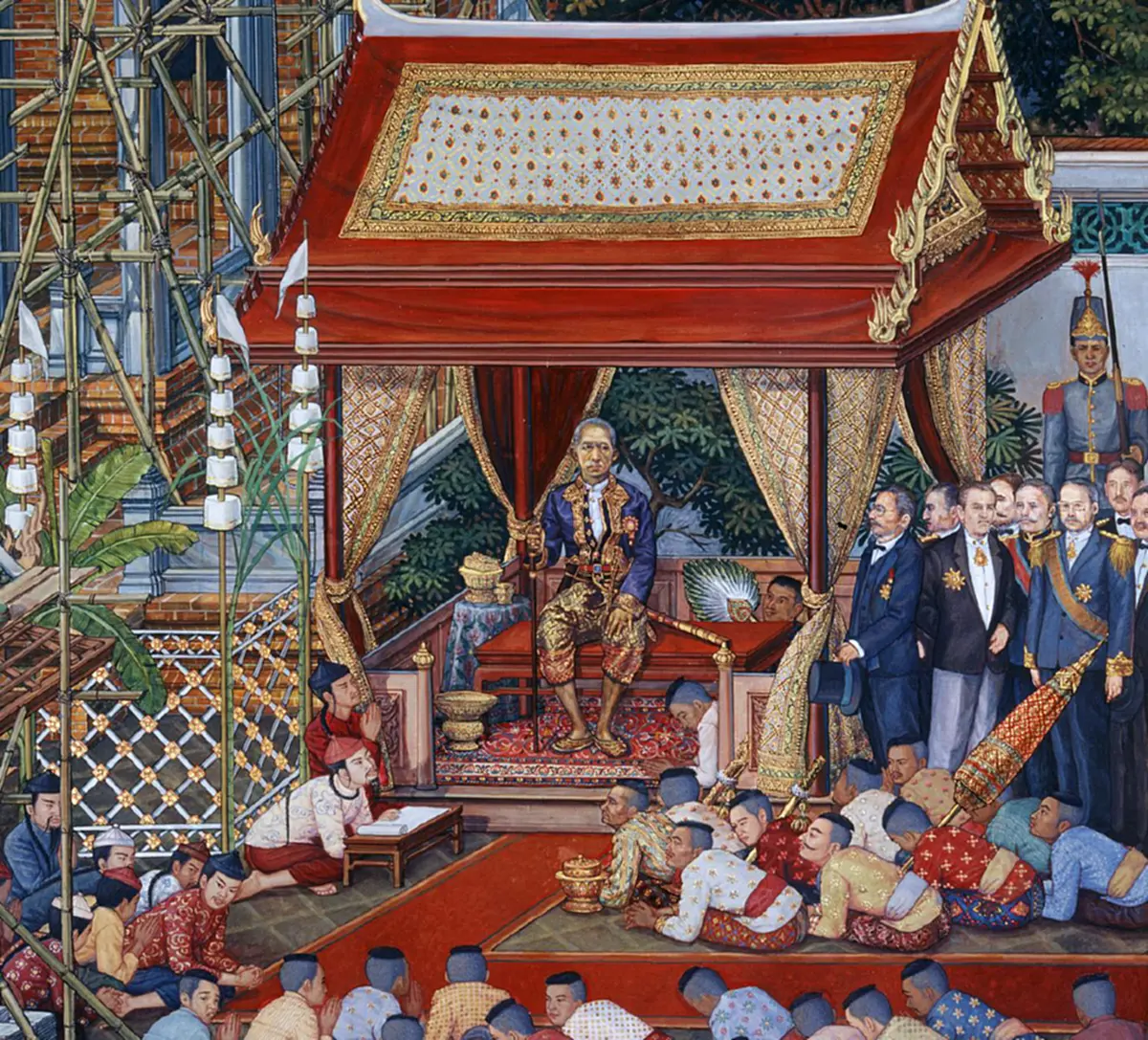 งดงามเหลือเกิน...ยิ่งดูยิ่งคิดถึง!! ชมภาพจิตรกรรมฝาผนัง ประวัติศาสตร์ของ"พระมหากษัตริย์แห่งพระบรมราชจักรีวงศ์" ณ "พระพุทธรัตนสถาน"