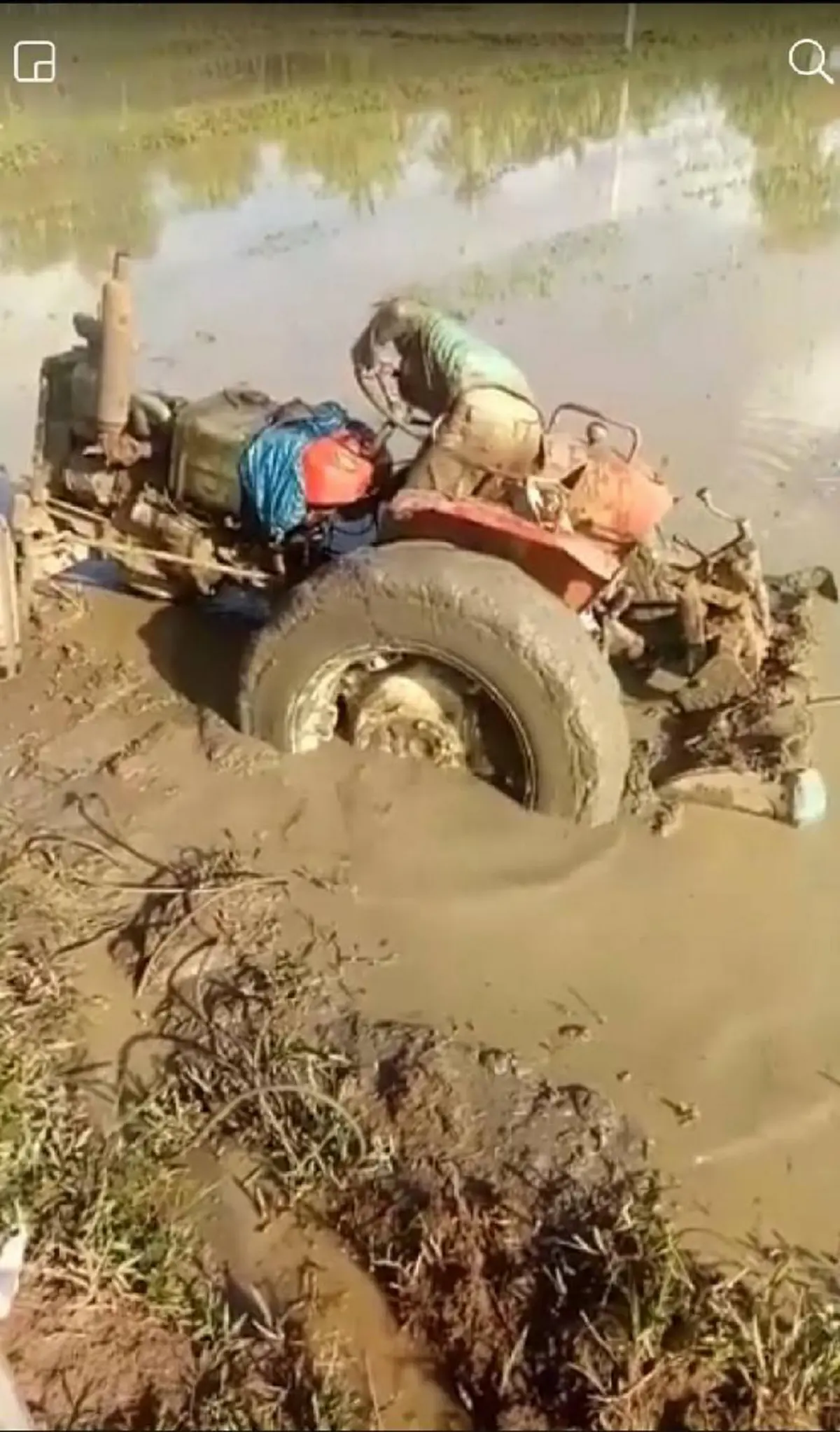 จุดจบสุดท้ายหงายเงิบ !!!! "รถไถ"ติดโคลนตรม ก้มๆเงยๆทำทุกวิถีทาง..งานนี้ตอนจบเละแบบหงายหลังไปเลย (มีคลิป)