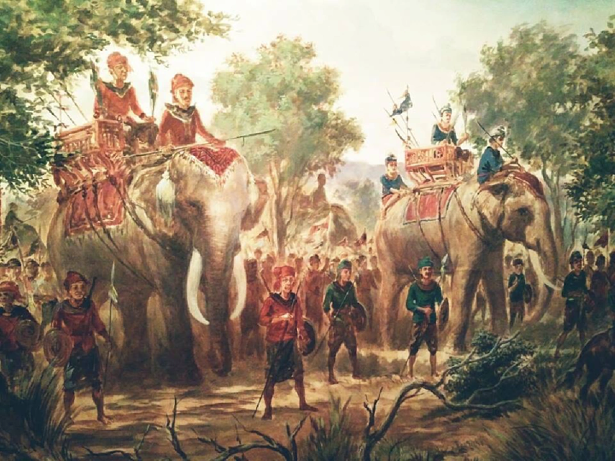 วันกองทัพไทย ย้อนอดีตมหาวีรกรรมสมเด็จพระนเรศวรฯ ทรงทำยุทธหัตถีปราบพระมหาอุปราชา ไล่พม่ากลับประเทศ  ขยายอาณาจักรไทยยิ่งใหญ่ไพศาล