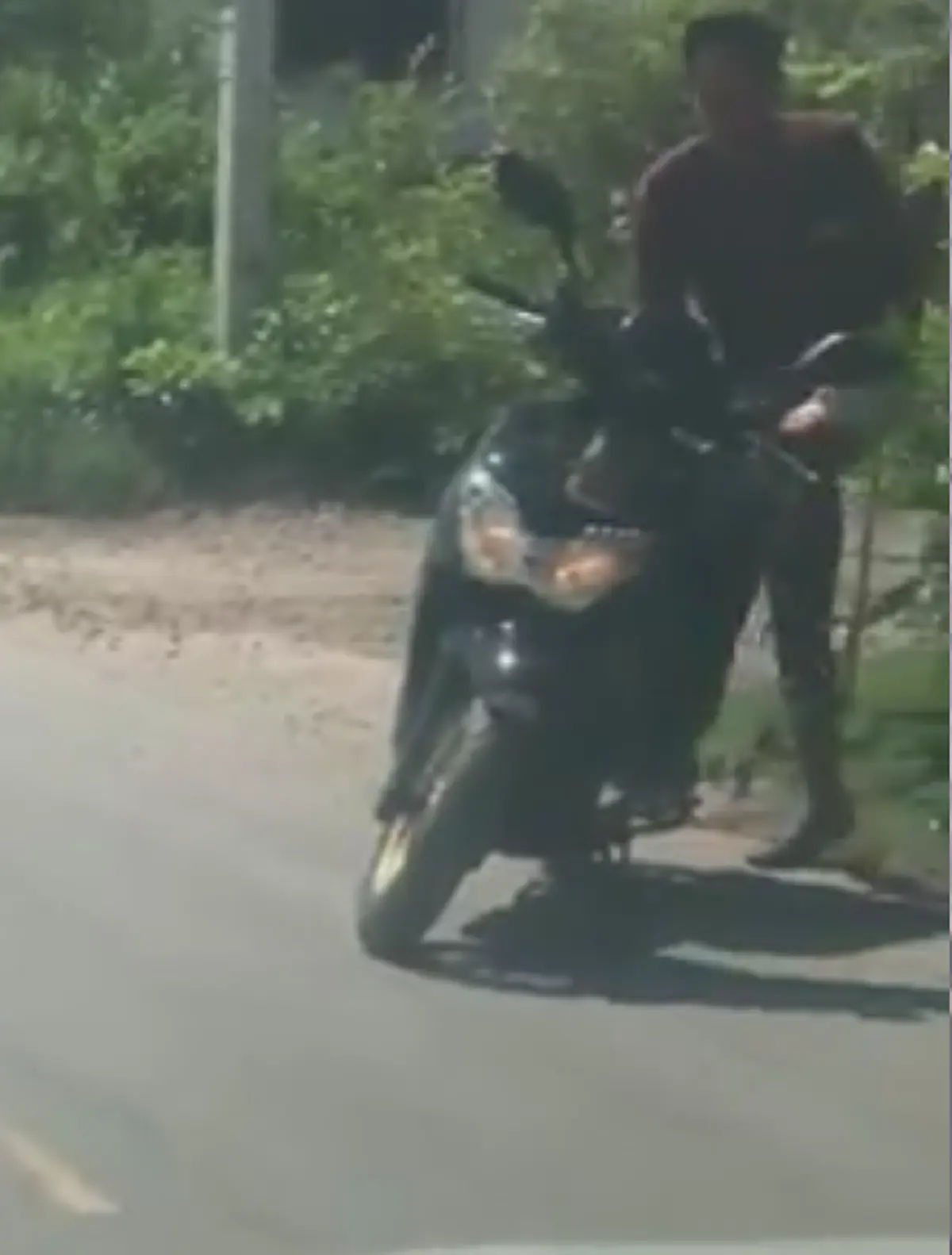 ดับฝัน เกือบคิดได้แล้วเชียว!! หนุ่ม เจองูเลื้อยอยู่กลางถนน จอดตีเลขหวังเสี่ยงโชค จู่ๆ ชายขี่จยย. เดินมาจับงูฟาดพื้นทีเดียวรู้เรื่อง  ฝันสลาย