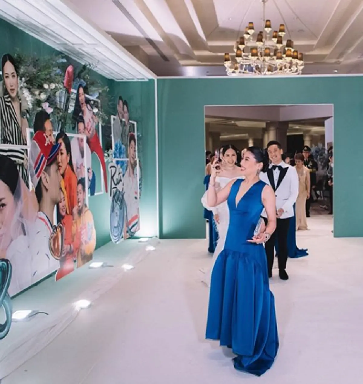 "พระองค์หญิงสิริวัณณวรีฯ" ทรงรับช่อดอกไม้ในงานแต่ง ในงานวิวาห์พระสหายสนิท(คลิป)