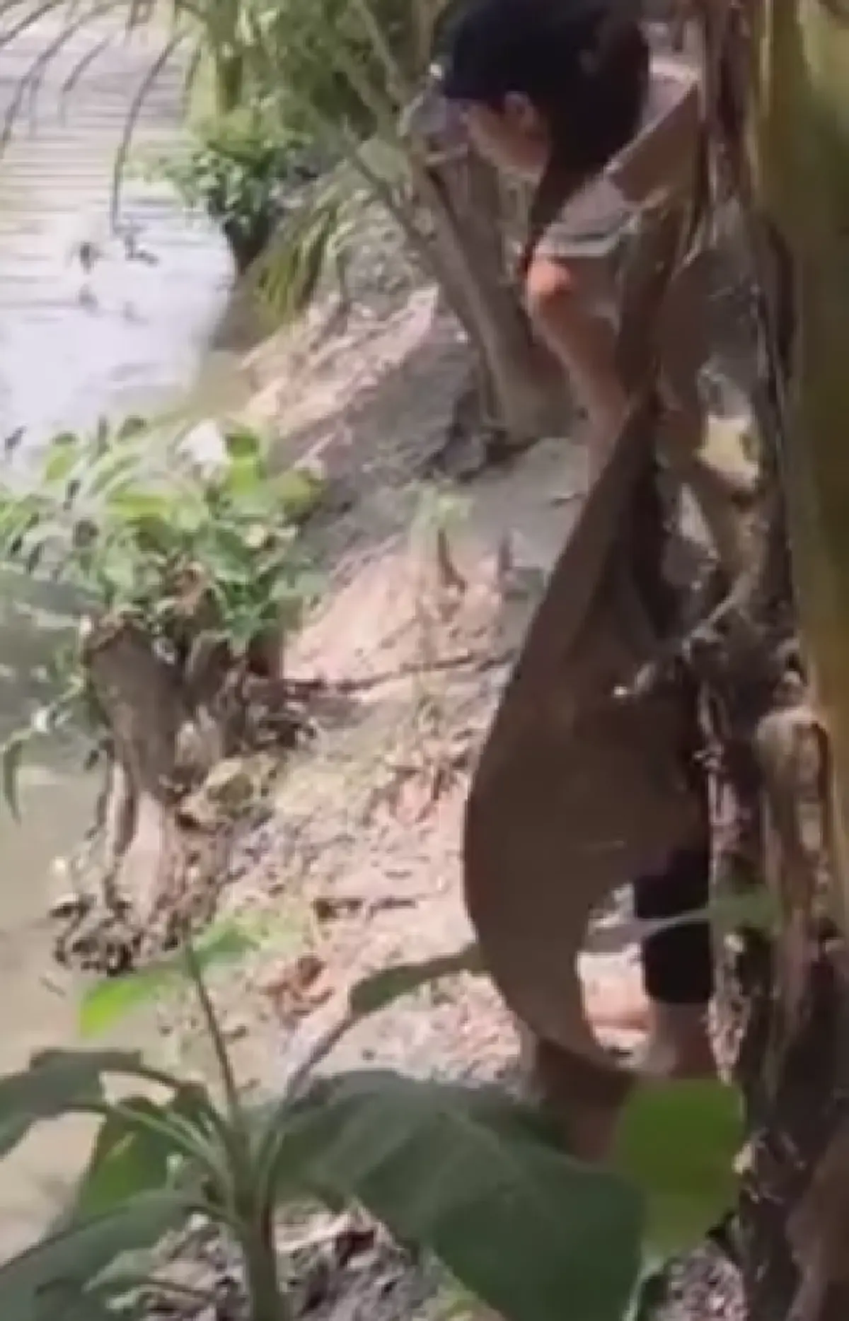 สาวหว่านแห ในคูน้ำนิ่ง ดึงขึ้นมาแทบไม่ไหว(คลิป)