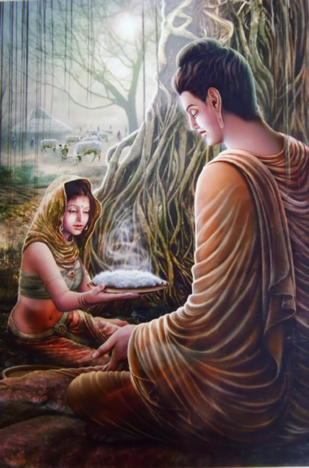 น่าเลื่อมใสศรัทธา!! เผย "ตำนานข้าวมธุปายาส" ของนางสุชาดาที่ถวายแก่พระพุทธเจ้าในเช้าวันตรัสรู้ สู่ "ประเพณีกวนข้าวทิพย์" ในวันวิสาขบูชา !!!