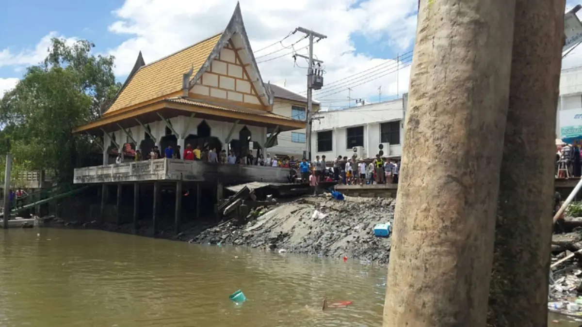 พบแล้ว ร่างสาววัย24 หลังเกิดศาลาริมน้ำทรุดตัว