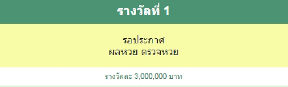 ผลรางวัลที่ 1