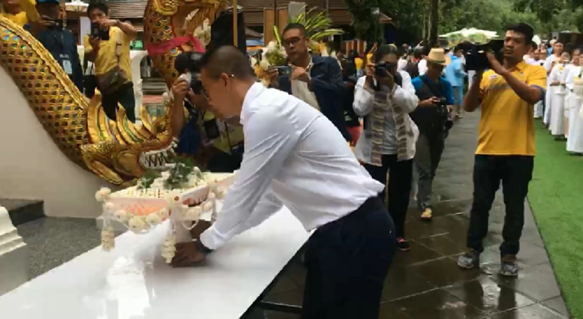 อนุโมทนาสาธุ บรรยากาศขบวนแห่นาคทีมหมูป่า ตามประเพณีล้านนา เข้าสู่ร่มกาสาวพัสตร์