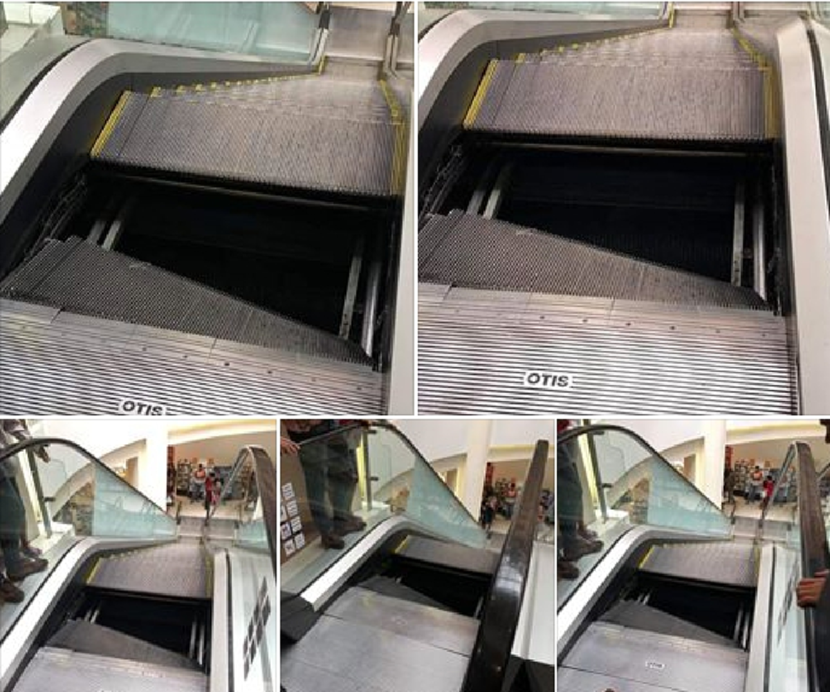 วินาทีบันไดเลื่อนห้างดังกลางเมืองคอน พังถล่ม คนหนีจ้าละหวั่น