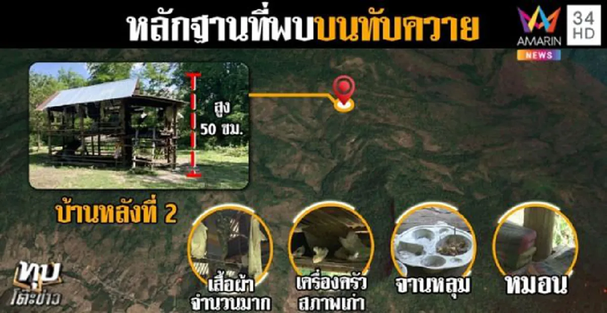 ตำรวจบุกเขาล่า ชัช ส่อมาอุ้มน้องชมพู่ เจอหลักฐาน 4 กระต๊อบในป่า