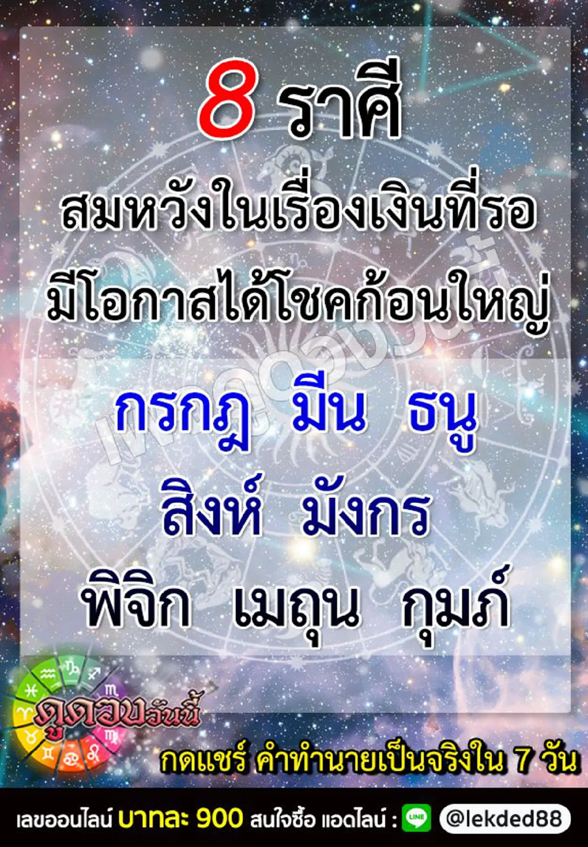 เผย 8 ราศี จะสมหวังในเรื่องเงิน มีโอกาสได้โชคก้อนใหญ่