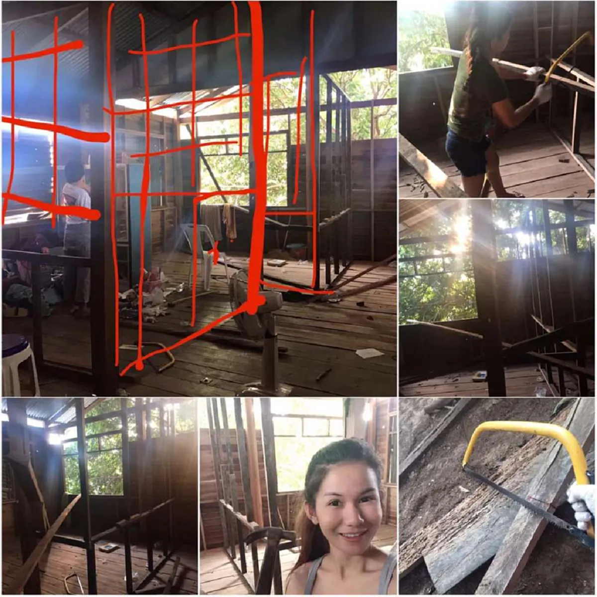 สาวแปลงโฉมห้องนอนบ้านไม้สุดแสนธรรมดา ให้กลายเป็นห้องนอนสุดสวย ด้วยงบไม่ถึง 6,000