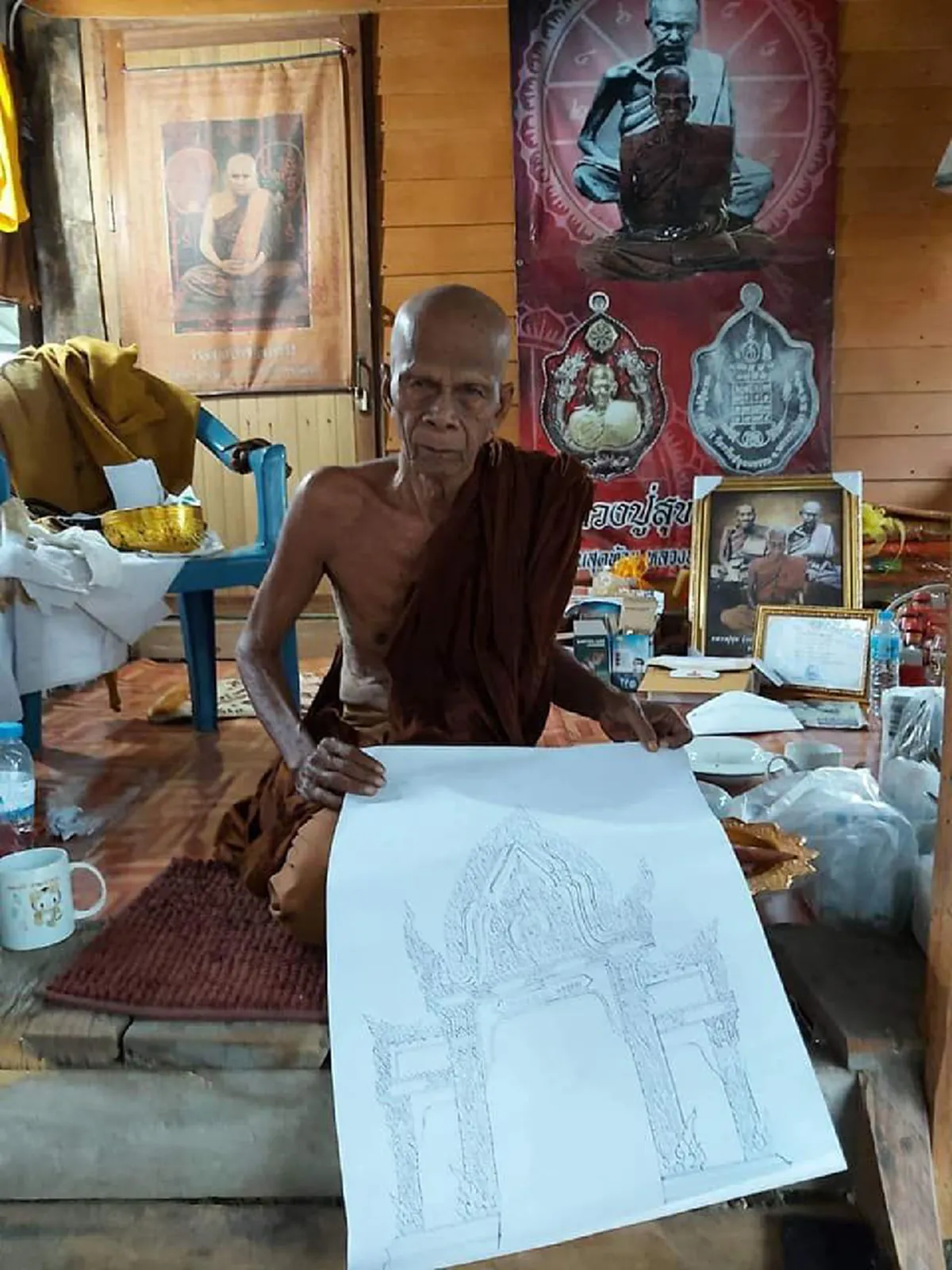 หลวงปู่สุข อริยสงฆ์ดังแห่งนครราชสีมา กินอยู่อย่าสมถะ เรียบง่ายไม่ยึดติดทรัพย์สมบัติ