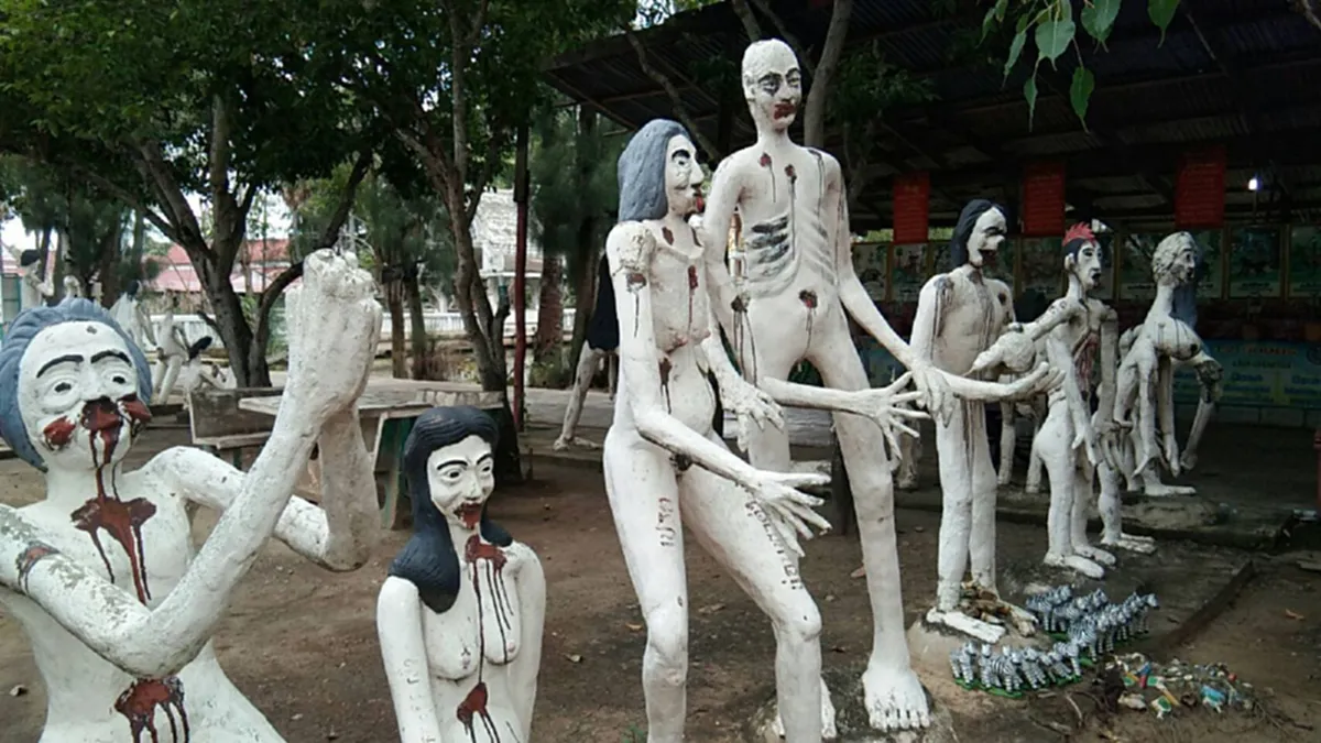 นรก สวรรค์ อยู่ใกล้นิดเดียว!! ชวนเที่ยววัดไผ่โรงวัว หนึ่งเดียวในประเทศไทย ที่จะทำให้ชาวพุทธซาบซึ่งในบาปบุญคุณโทษ #บารมีหลวงพ่อขอม