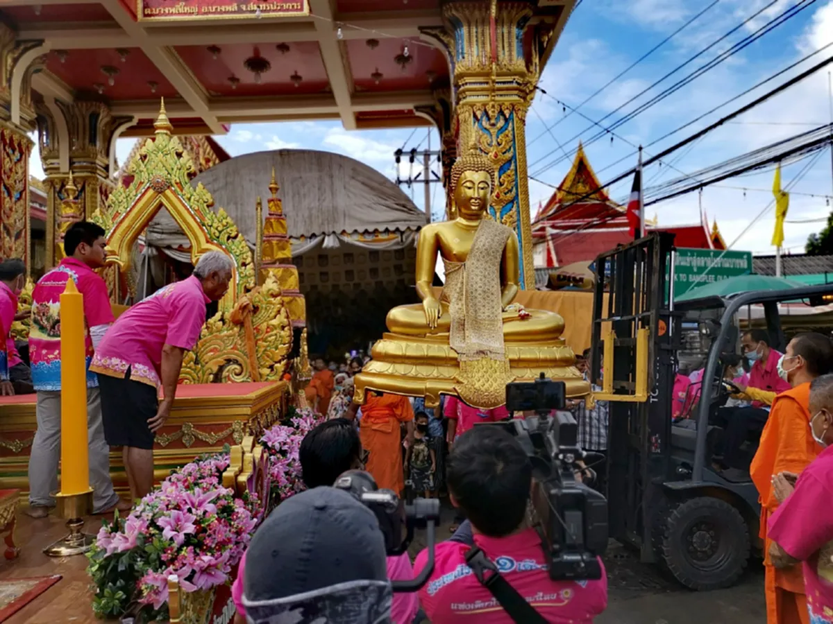 โค้งสุดท้าย ส่องชัดๆเลขทะเบียนรถพิธีแห่หลวงพ่อโตทางบก ในงานประเพณีรับบัววัดบางพลีใหญ่ใน
