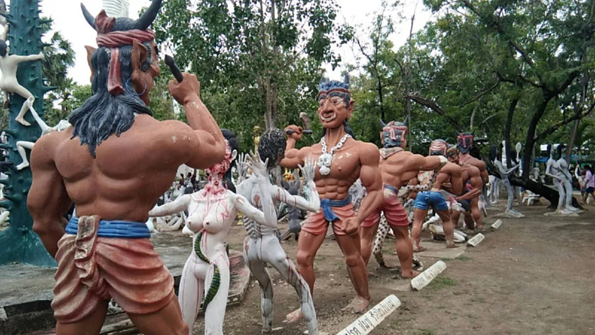 นรก สวรรค์ อยู่ใกล้นิดเดียว!! ชวนเที่ยววัดไผ่โรงวัว หนึ่งเดียวในประเทศไทย ที่จะทำให้ชาวพุทธซาบซึ่งในบาปบุญคุณโทษ #บารมีหลวงพ่อขอม