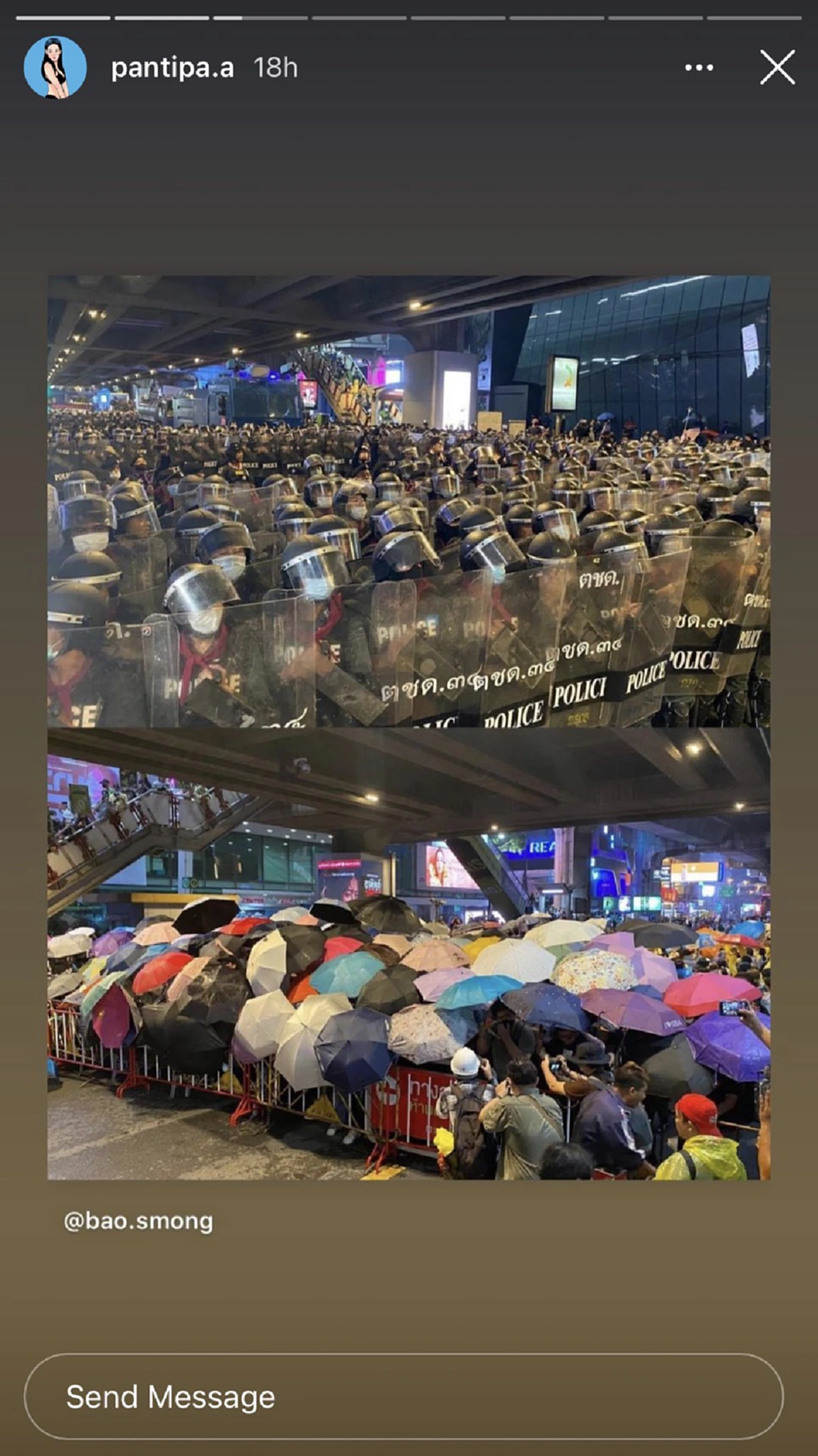 ปุ้มปุ้ย ภรรยา กวินท์ ถูกยกเลิกงานกะทันหัน หลังโพสต์ภาพม็อบปะทะตำรวจในไอจี