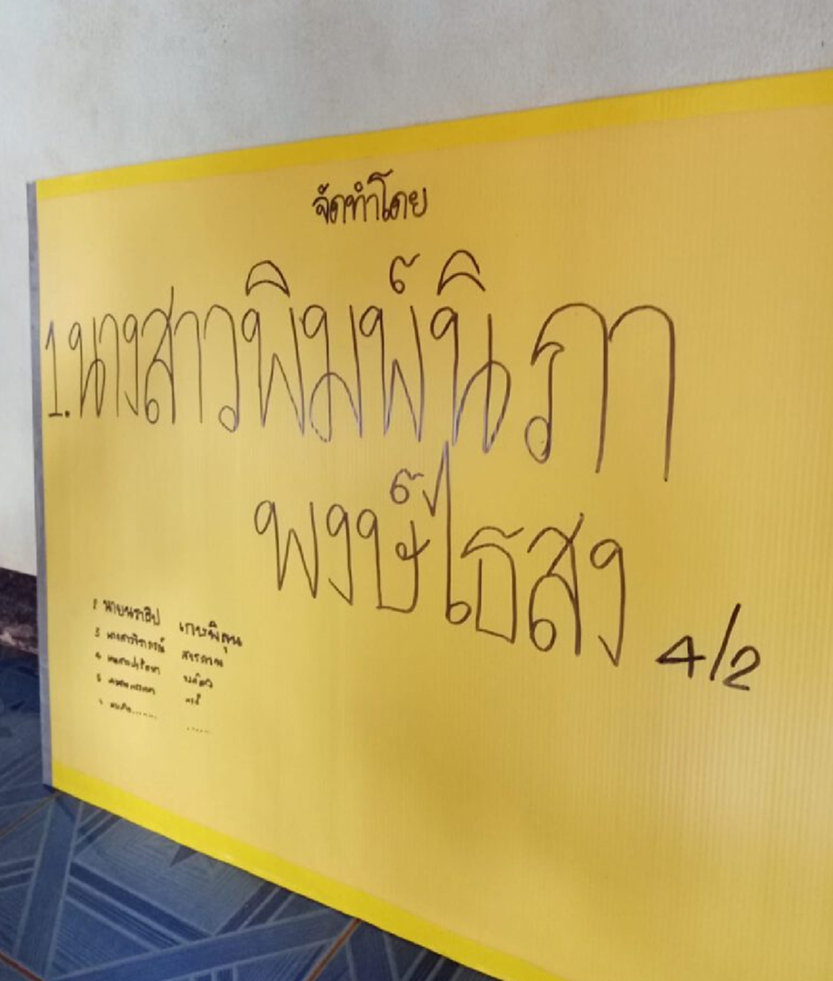 นักเรียนส่งงานกลุ่ม ก่อนเขียนชื่อผู้จัดทำ งานนี้รู้เลยว่าใครเป็นคนทำ