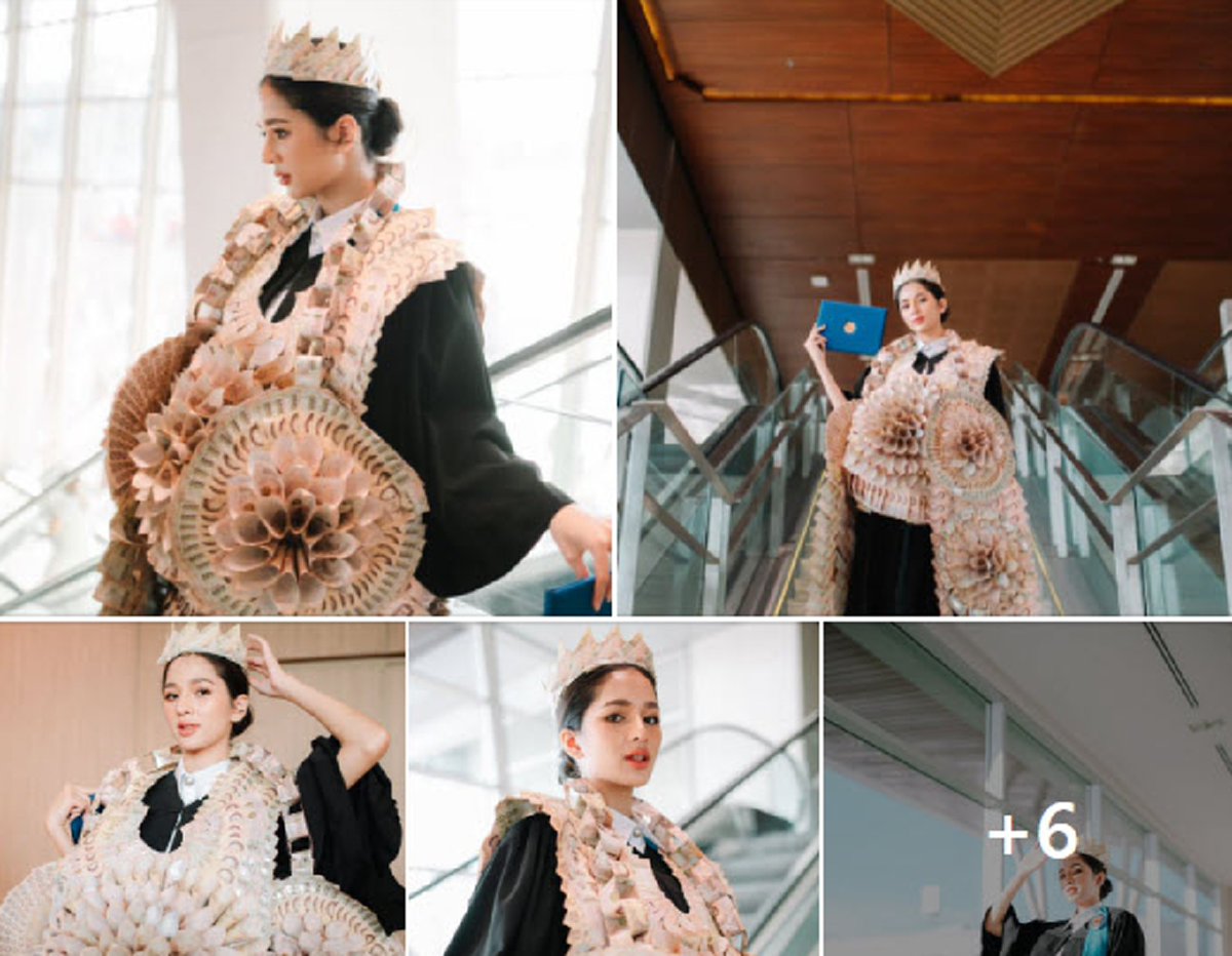 โดดเด่นมาแต่ไกล! บัณฑิตป้ายแดง ได้พวงมาลัยเงินสด 1 ล้านบาท อลังการสุดๆ