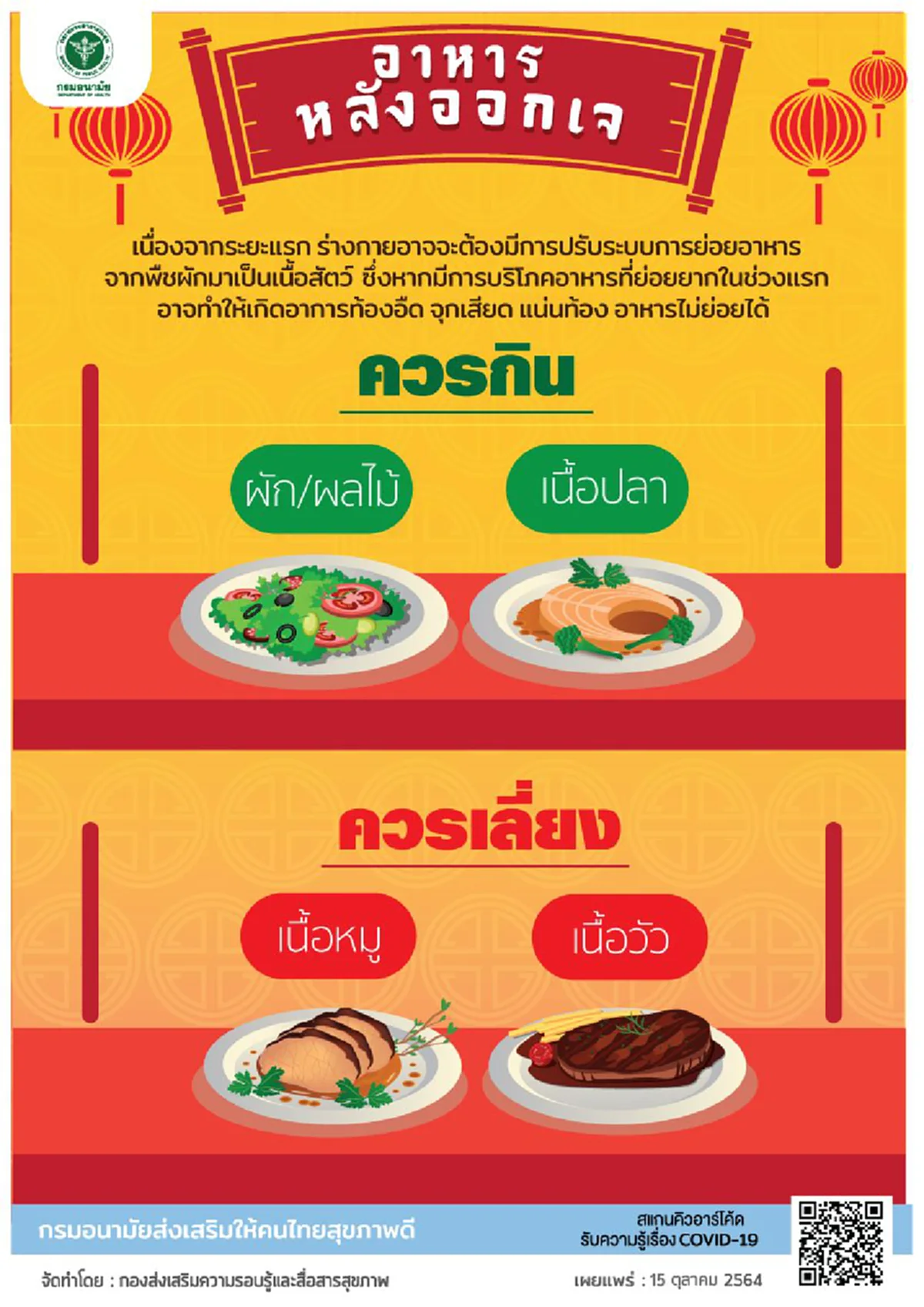 แนะนำเมนู \'หลังออกเจ\' ป้องกันอาการท้องอืด แน่นท้อง
